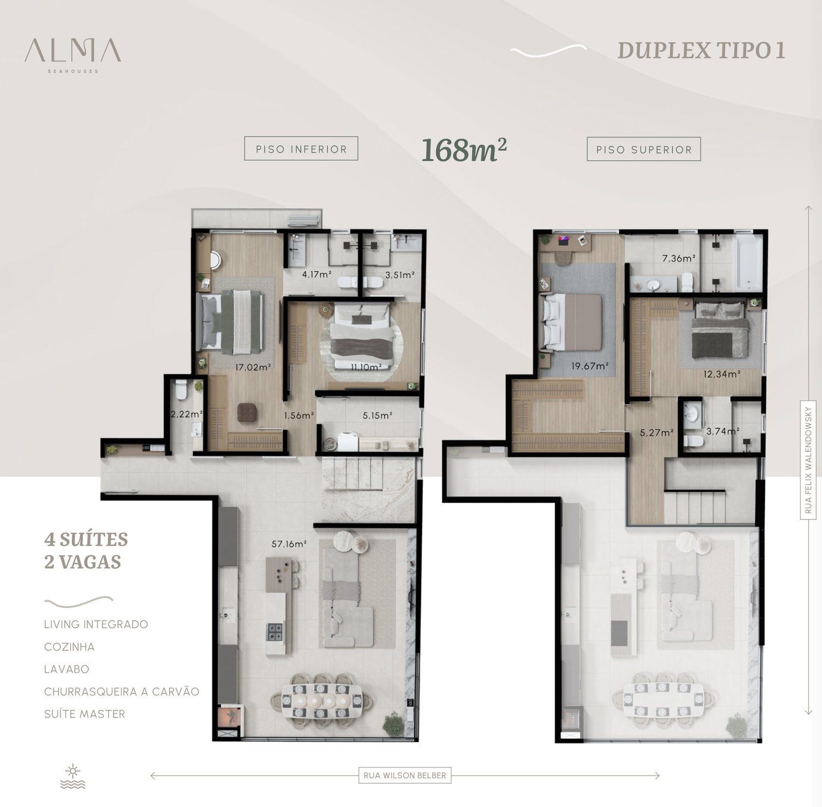 Alma Seahouses — duplex, Bossa Empreendimentos, Balneário Perequê, Porto Belo SC Alma Seahouses — duplex, Bossa Empreendimentos, Balneário Perequê, Porto Belo SC