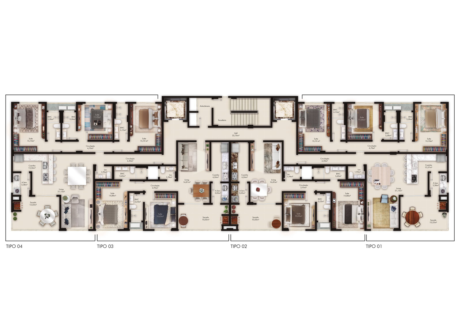 Aquamarine Residencial — planta 2
