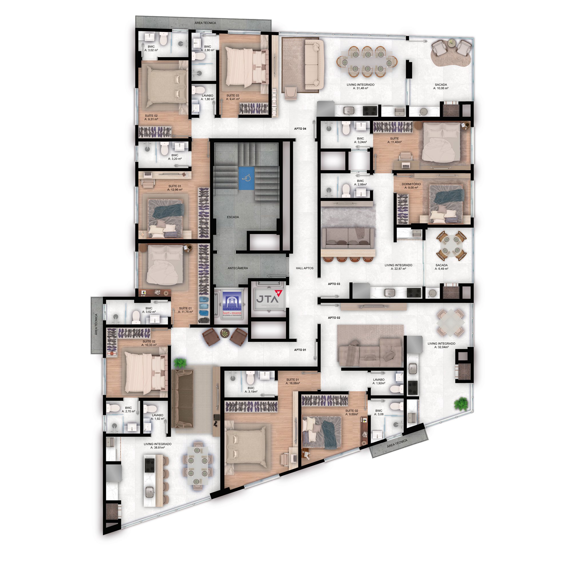 Aspen Towers — planta torre1, JTA Empreendimentos, Balneário Perequê, Porto Belo SC Aspen Towers — planta torre1, JTA Empreendimentos, Balneário Perequê, Porto Belo SC