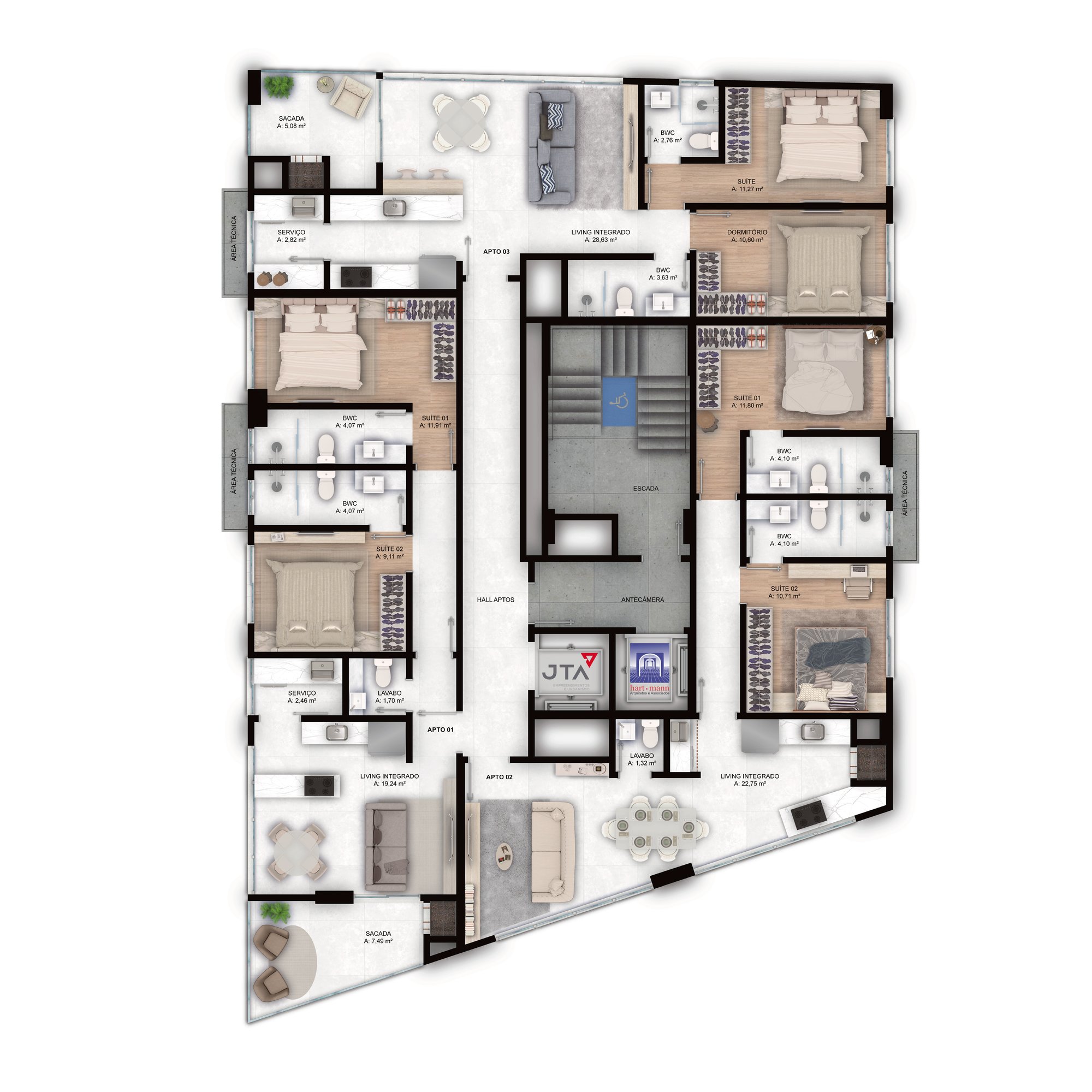 Aspen Towers — planta torre2, JTA Empreendimentos, Balneário Perequê, Porto Belo SC Aspen Towers — planta torre2, JTA Empreendimentos, Balneário Perequê, Porto Belo SC