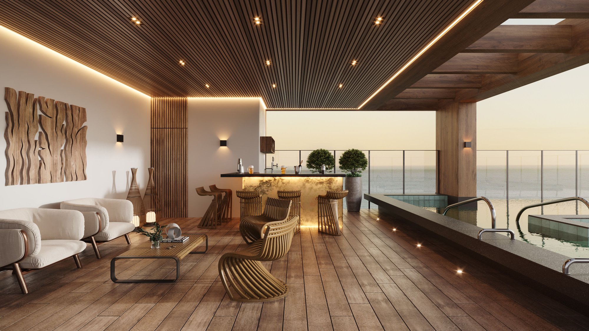 Atlantia Oceanview Home Boutique — fachada e renders 8, H Living, Balneário Perequê, Porto Belo SC Atlantia Oceanview Home Boutique — fachada e renders 8, H Living, Balneário Perequê, Porto Belo SC
