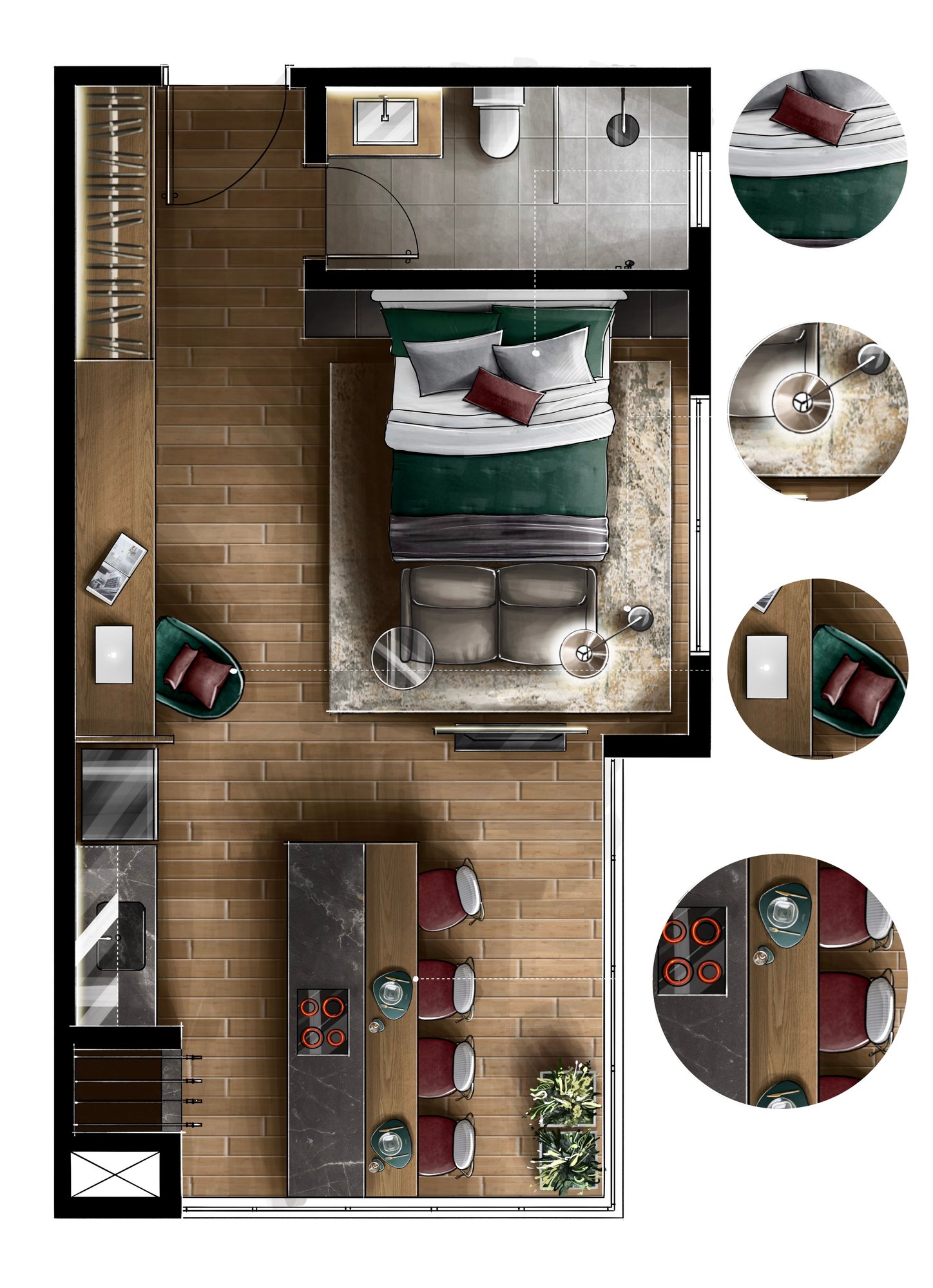 Atlantia Oceanview Home Boutique — planta e tipologias 3, H Living, Balneário Perequê, Porto Belo SC Atlantia Oceanview Home Boutique — planta e tipologias 3, H Living, Balneário Perequê, Porto Belo SC