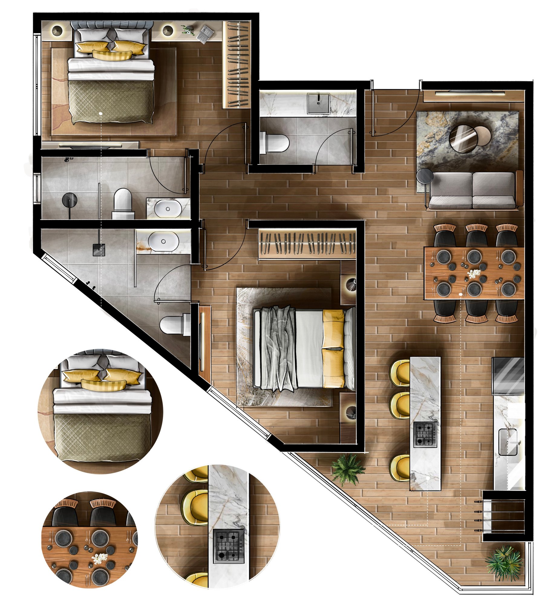 Atlantia Oceanview Home Boutique — planta e tipologias 4, H Living, Balneário Perequê, Porto Belo SC Atlantia Oceanview Home Boutique — planta e tipologias 4, H Living, Balneário Perequê, Porto Belo SC