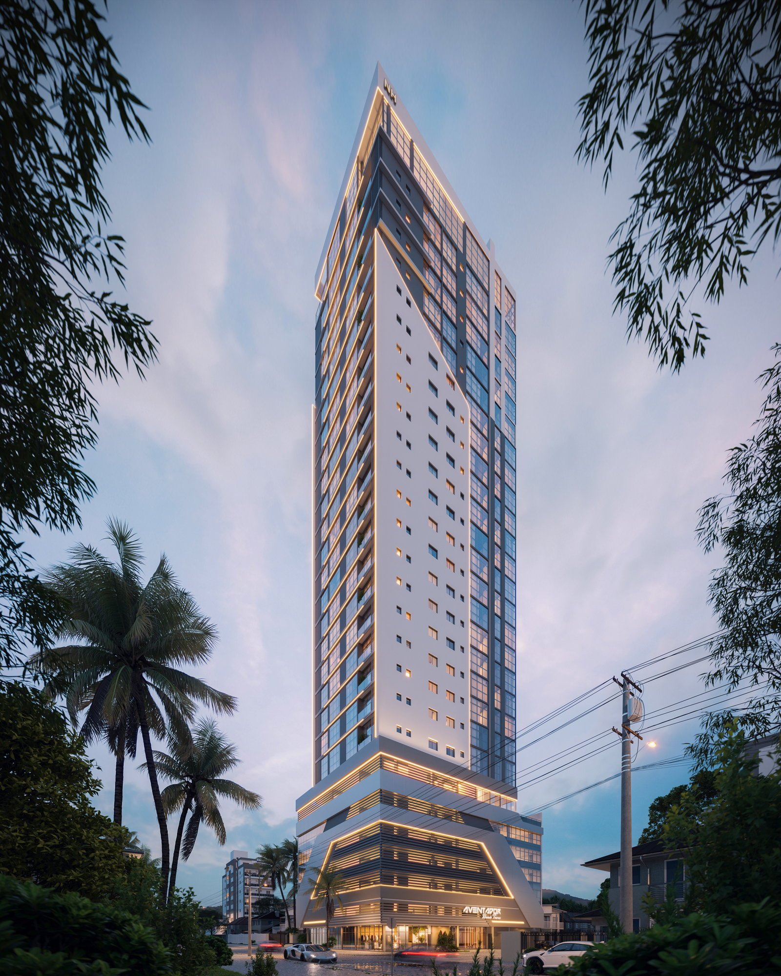 Aventador Beach Tower — fachada e renders 2, NH Empreendimentos, Balneário Perequê, Porto Belo SC Aventador Beach Tower — fachada e renders 2, NH Empreendimentos, Balneário Perequê, Porto Belo SC