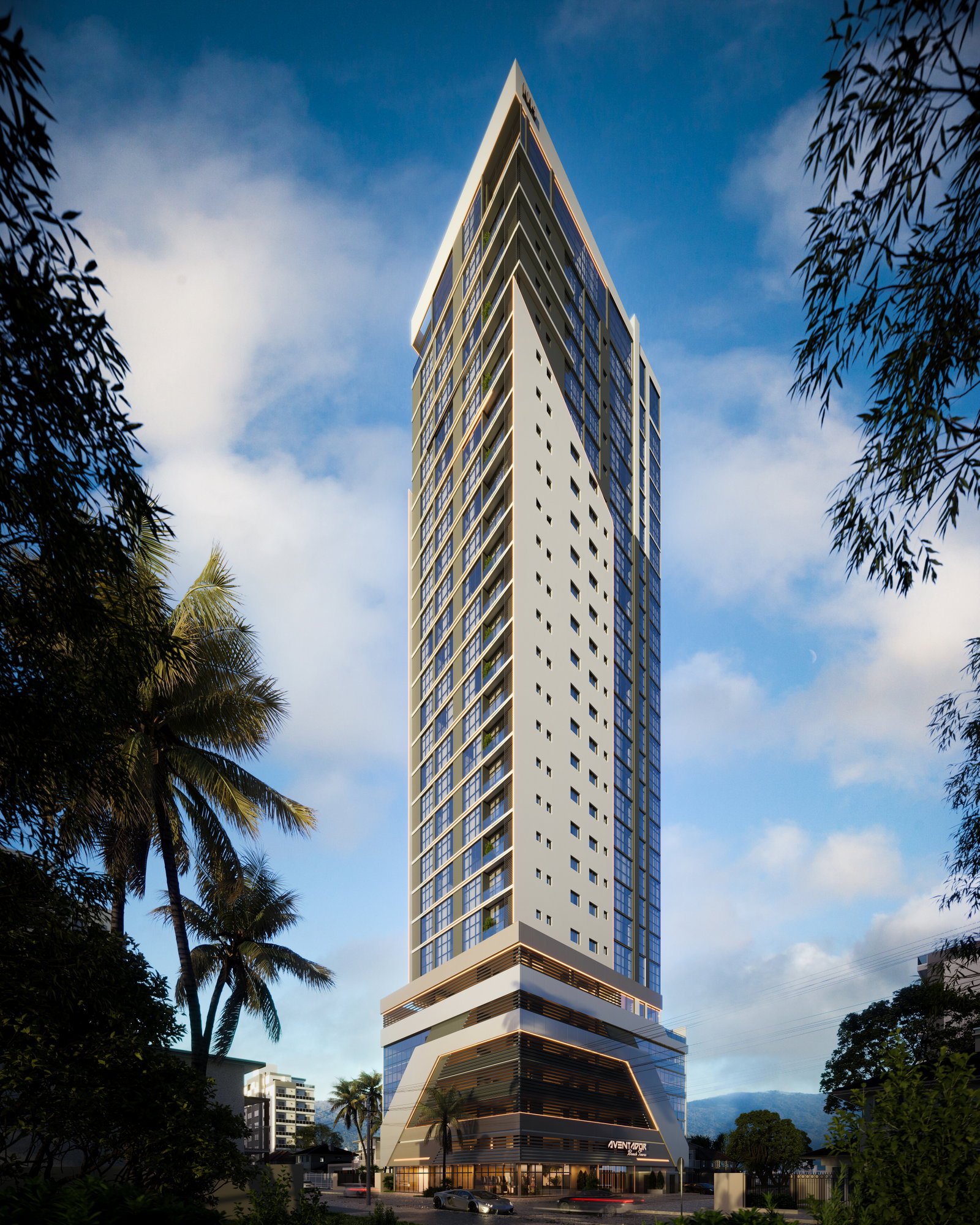Aventador Beach Tower — fachada e renders 3, NH Empreendimentos, Balneário Perequê, Porto Belo SC Aventador Beach Tower — fachada e renders 3, NH Empreendimentos, Balneário Perequê, Porto Belo SC