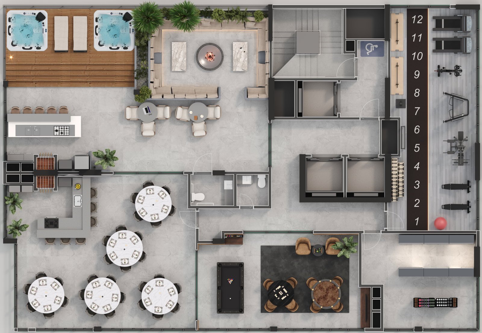 Aventador Beach Tower — planta humaniza rooftop, NH Empreendimentos, Balneário Perequê, Porto Belo SC Aventador Beach Tower — planta humaniza rooftop, NH Empreendimentos, Balneário Perequê, Porto Belo SC