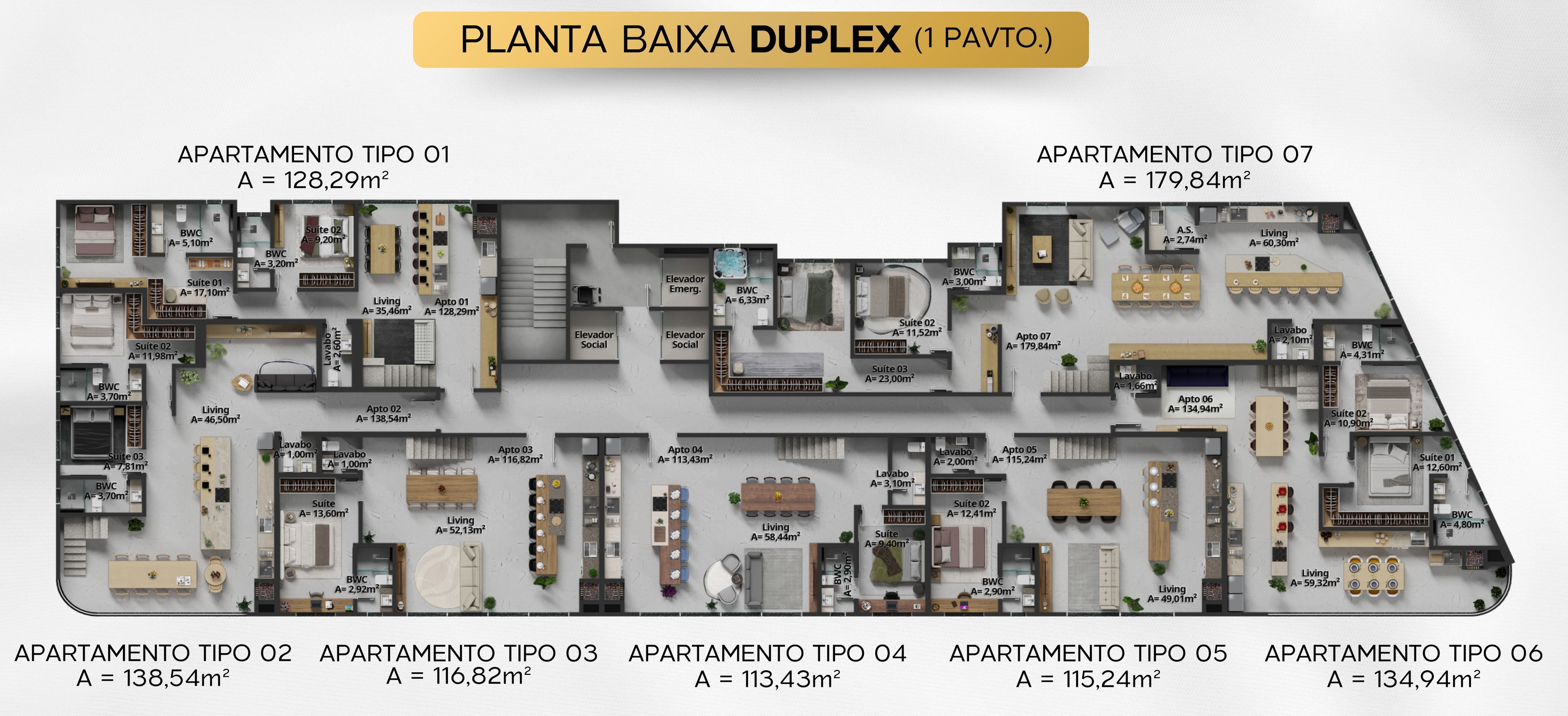 Balas Tower — Planta baixa das coberturas duplex, B.Balas Construtora e Incorporadora, Balneário Perequê, Porto Belo SC Balas Tower — Planta baixa das coberturas duplex, B.Balas Construtora e Incorporadora, Balneário Perequê, Porto Belo SC