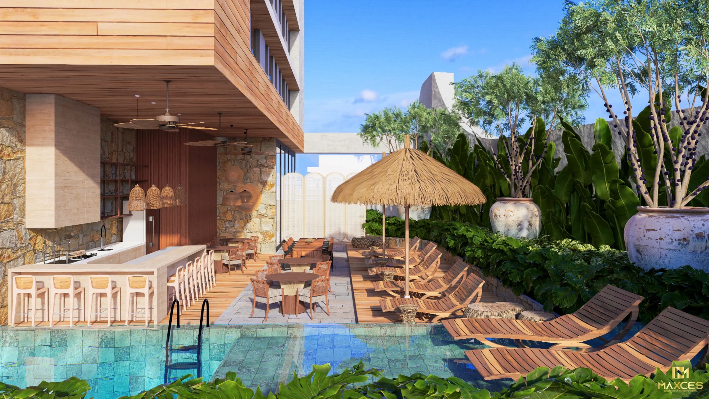 Bali Home Club — Piscina e espaço gourmet, Maxces, Balneário Perequê, Porto Belo SC