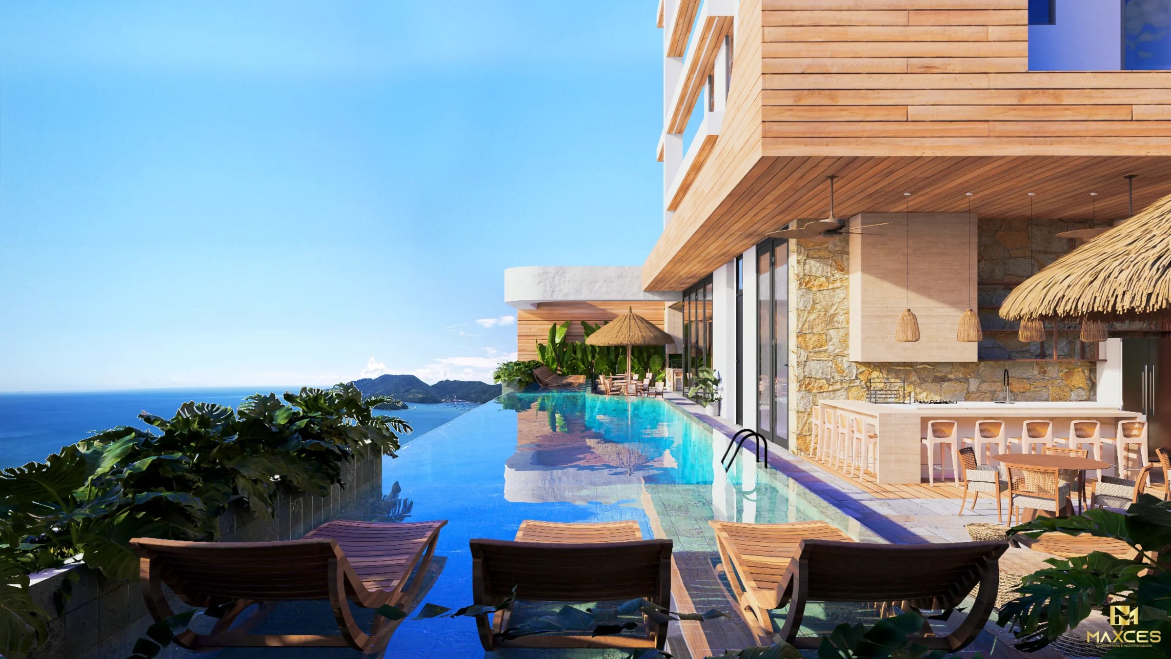 Bali Home Club — Piscina da área de lazer, Maxces, Balneário Perequê, Porto Belo SC