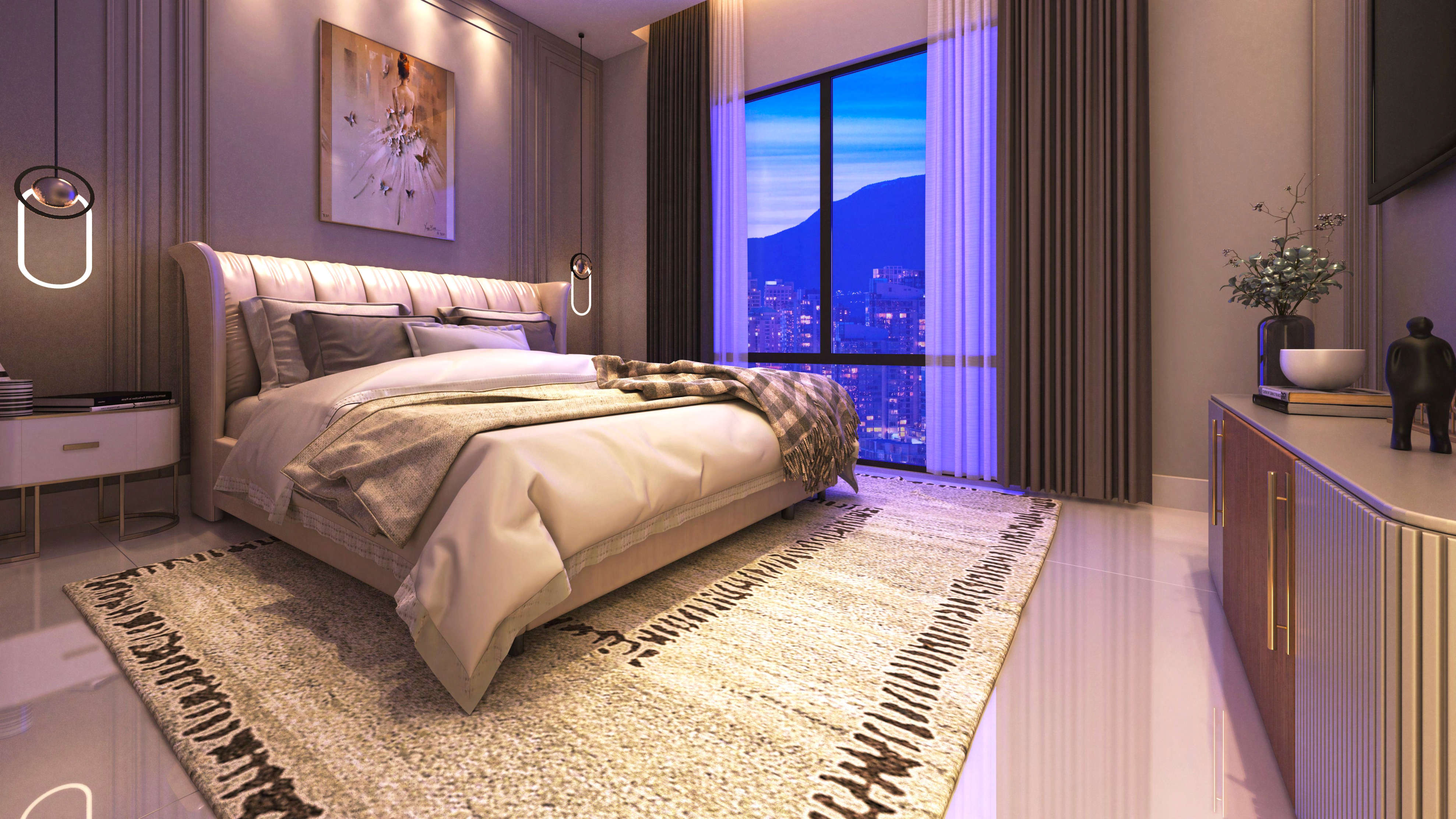 Bell Mare Residenza — suíte decorada com vista