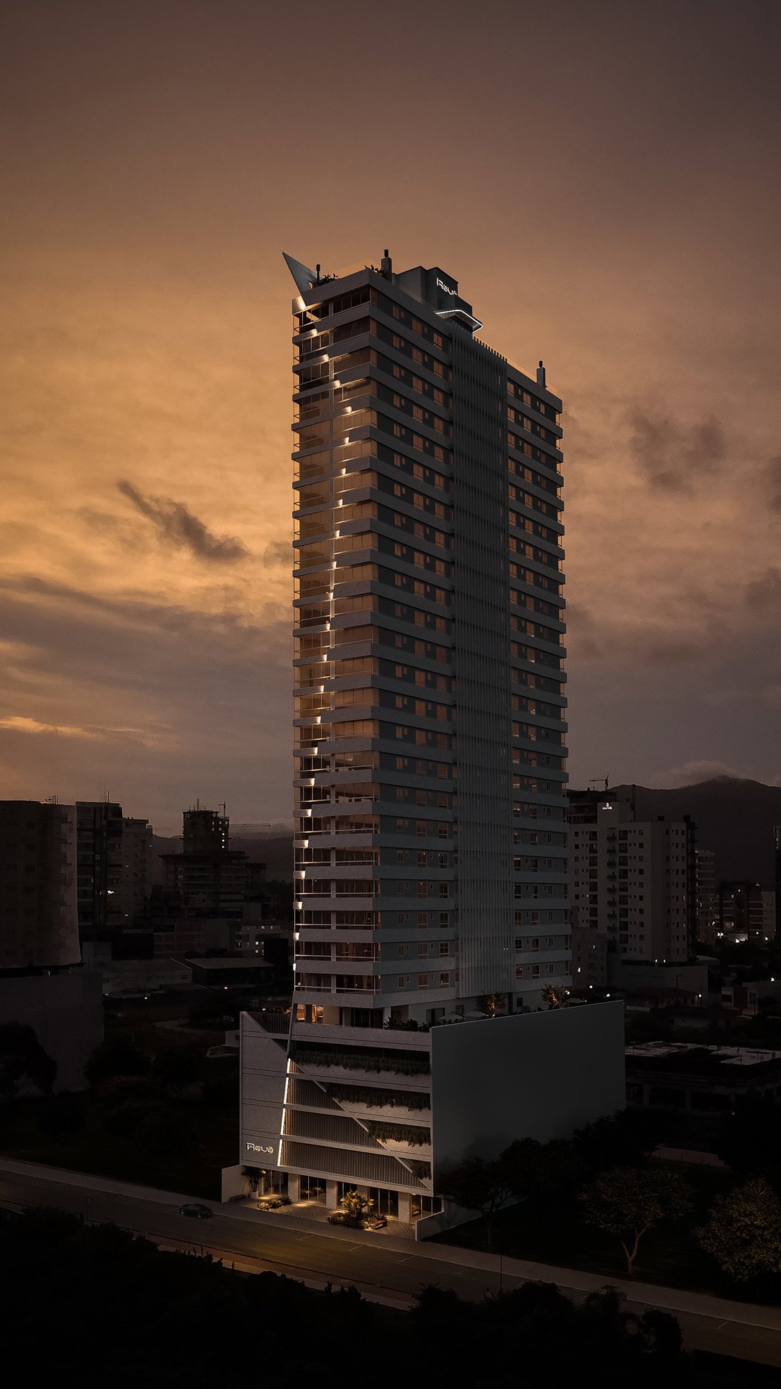 Blanc Residence — drone vertical, Revê Empreendimentos, Porto Belo SC