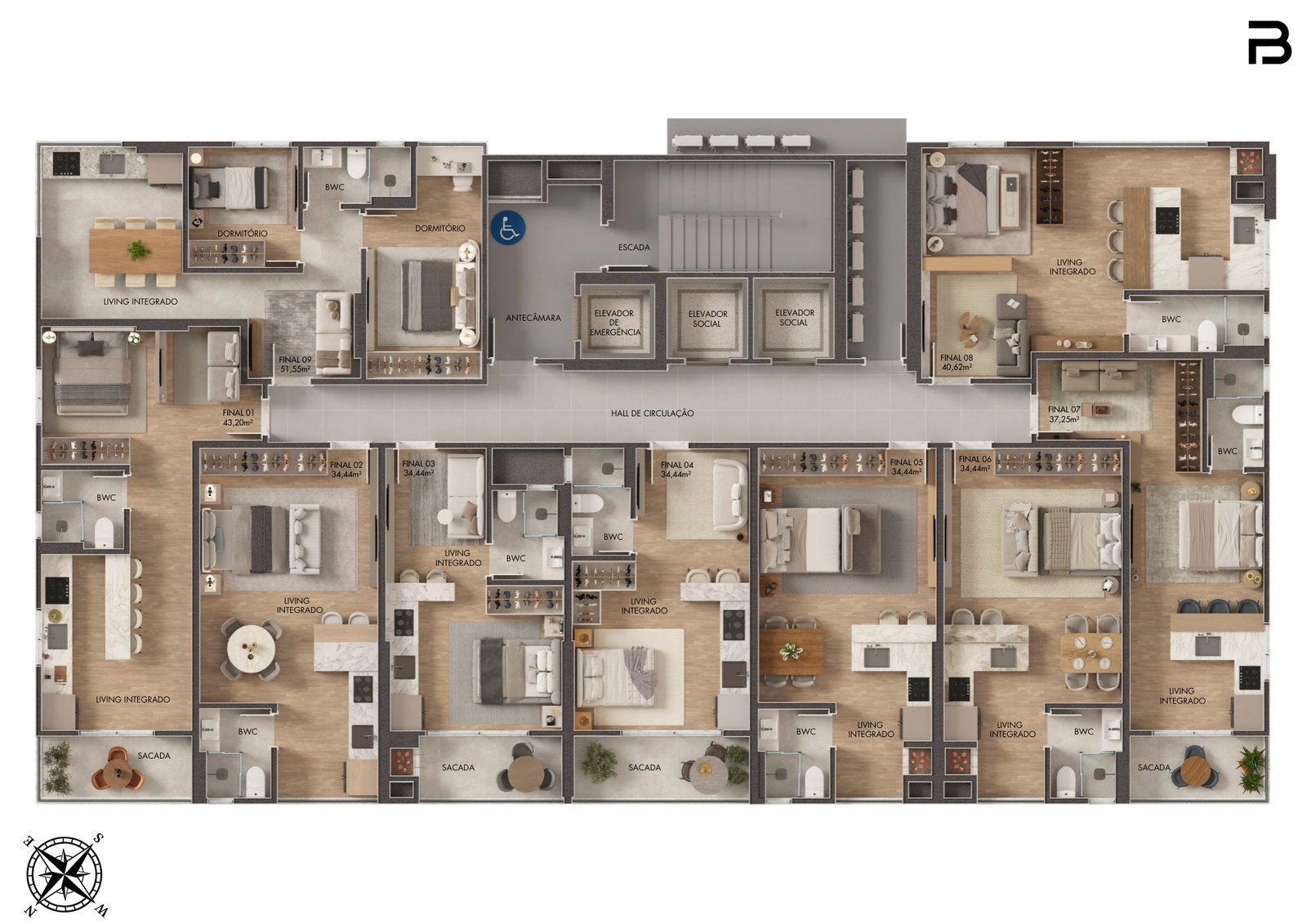 Breeze Towers — planta a torre a, Bach Incorporadora, Vila Nova, Porto Belo SC Breeze Towers — planta a torre a, Bach Incorporadora, Vila Nova, Porto Belo SC