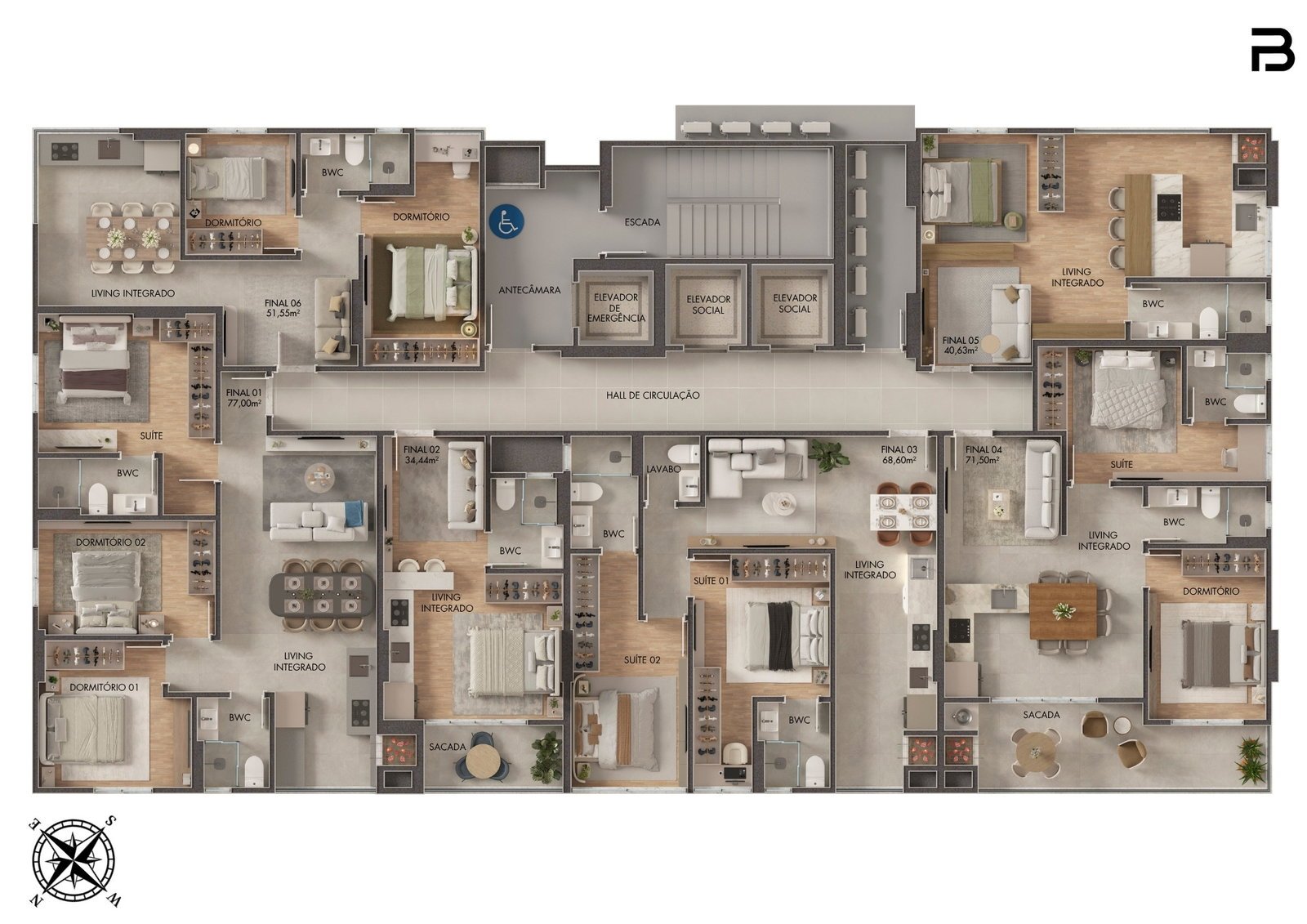 Breeze Towers — planta b torre a, Bach Incorporadora, Vila Nova, Porto Belo SC Breeze Towers — planta b torre a, Bach Incorporadora, Vila Nova, Porto Belo SC