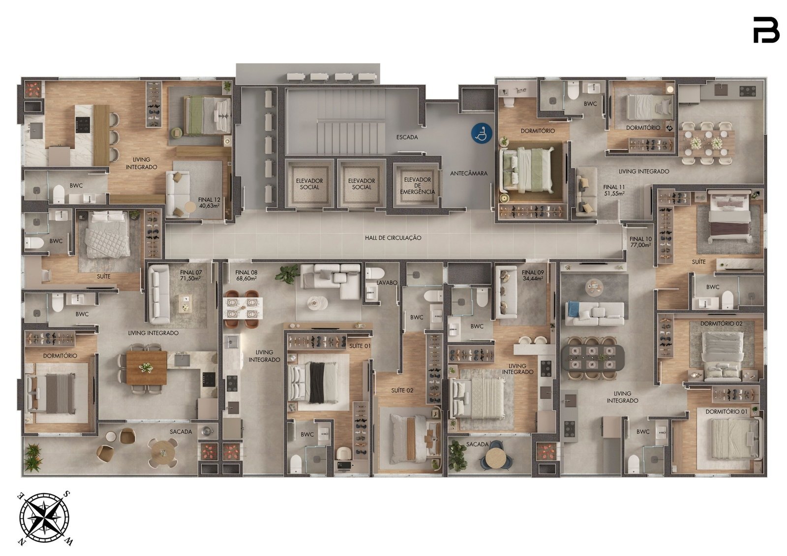 Breeze Towers — planta b torre b, Bach Incorporadora, Vila Nova, Porto Belo SC Breeze Towers — planta b torre b, Bach Incorporadora, Vila Nova, Porto Belo SC