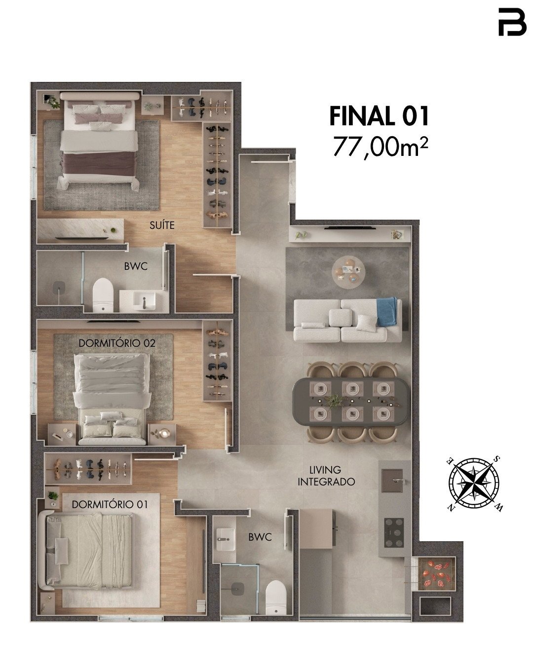 Breeze Towers — planta b, Bach Incorporadora, Vila Nova, Porto Belo SC Breeze Towers — planta b, Bach Incorporadora, Vila Nova, Porto Belo SC