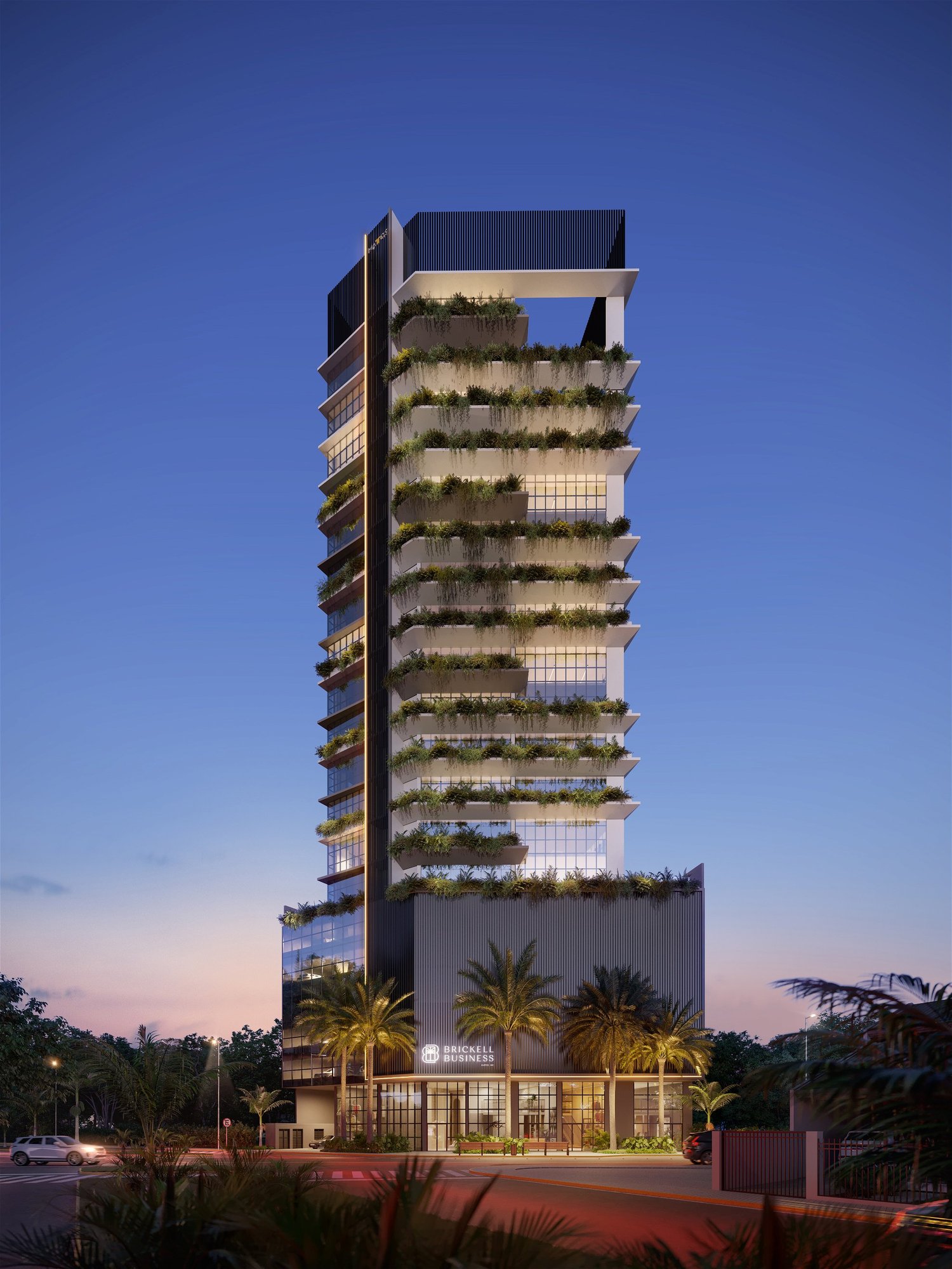 Brickell Business — fachada e renders 1, Mattos Incorporadora, Balneário Perequê, Porto Belo SC Brickell Business — fachada e renders 1, Mattos Incorporadora, Balneário Perequê, Porto Belo SC