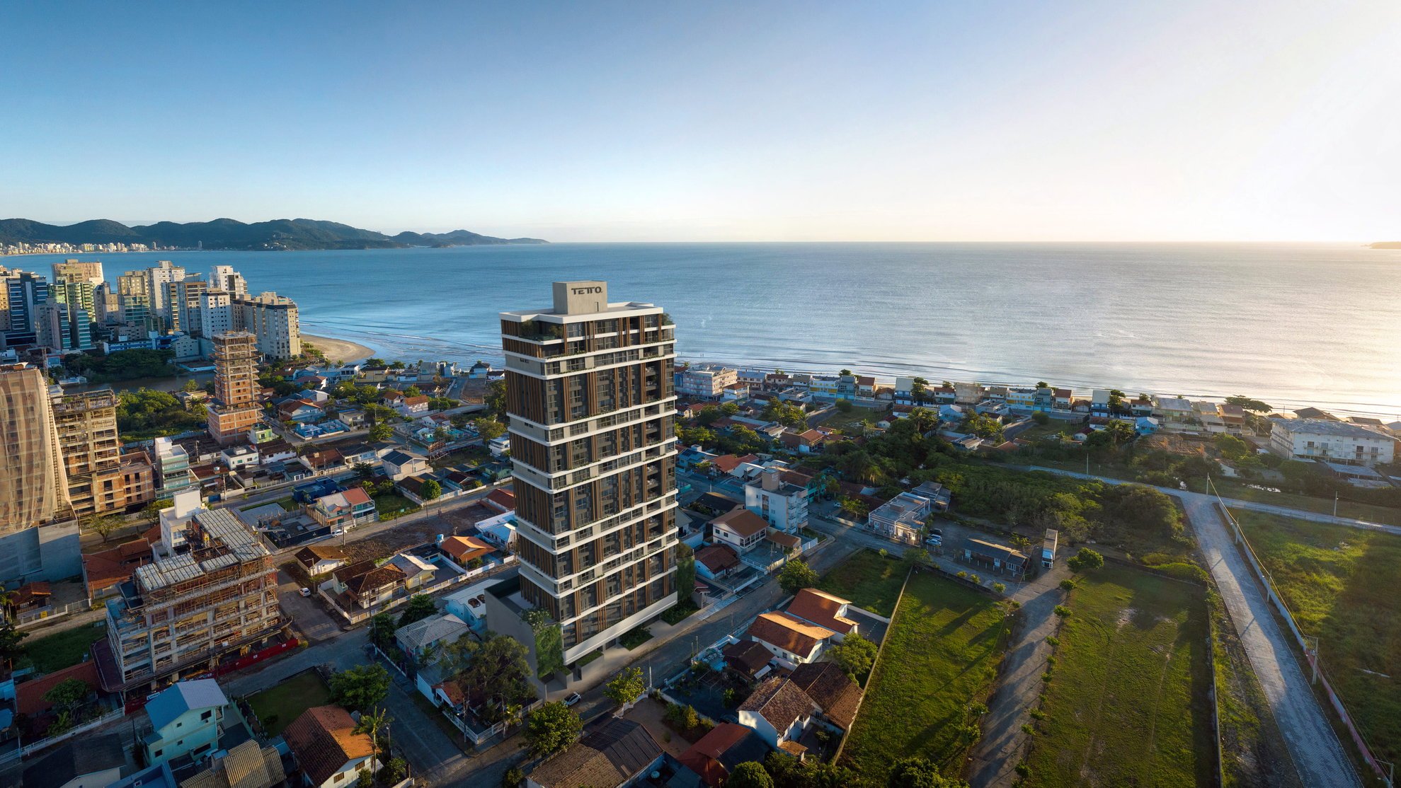 Bris Residence — fachada e renders 2, Tetto Empreendimentos, Balneário Perequê, Porto Belo SC
