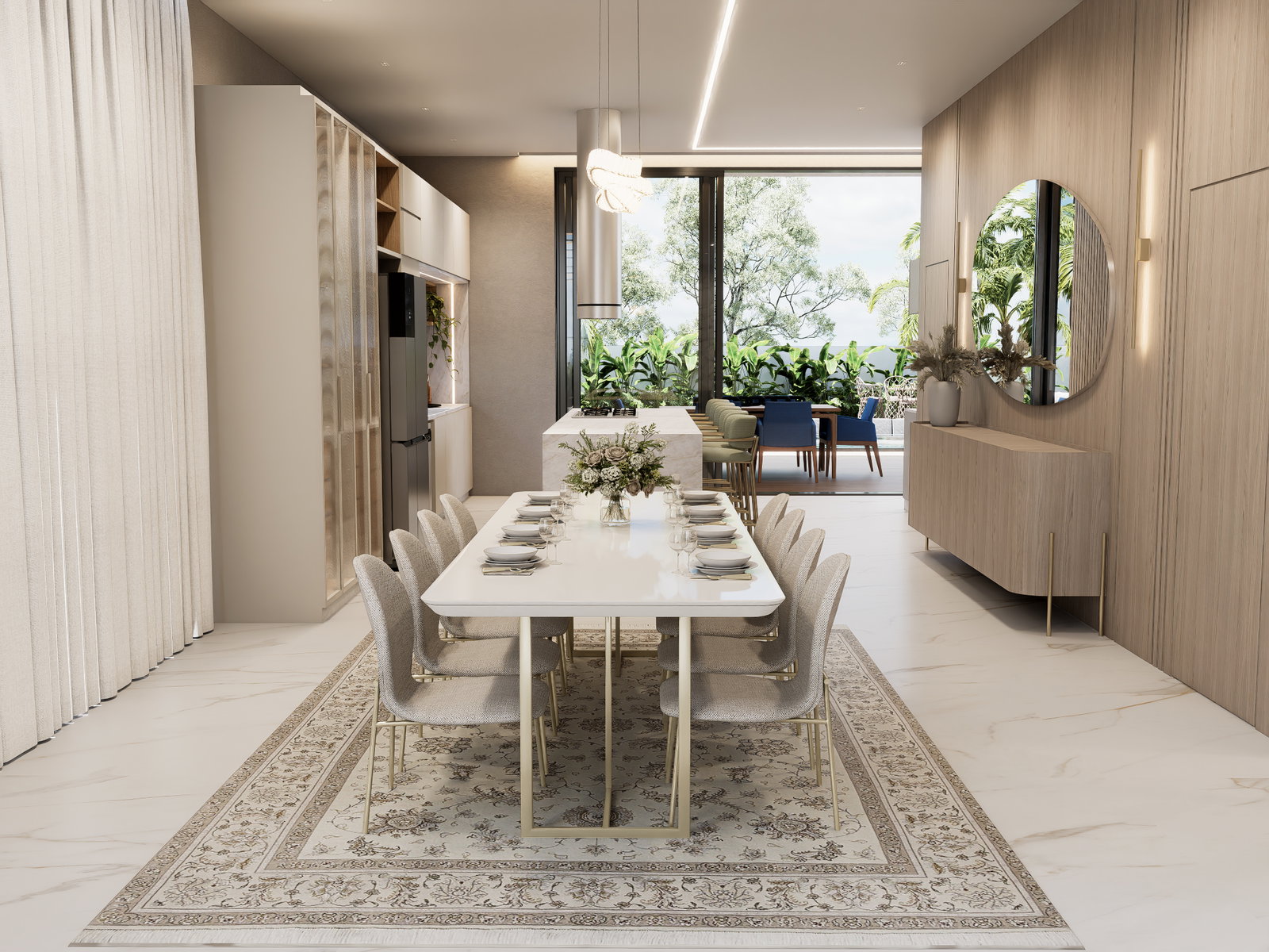 Casa Olivea — sala de jantar integrada