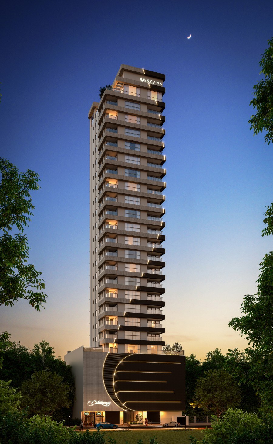 Catalunya Residence — fachada, Locana Construtora, Porto Belo SC