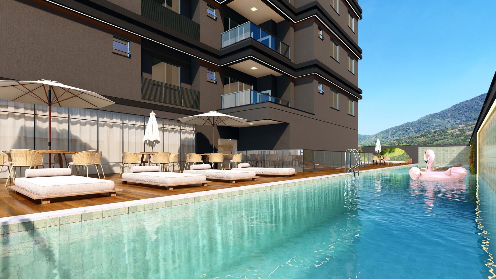 Chateau Soleil — fachada e renders 4, Elcon Empreendimentos, Balneário Perequê, Porto Belo SC