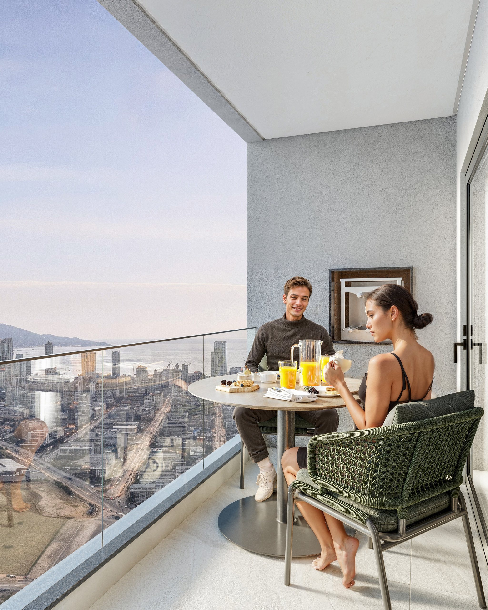 Costa Serenità — Sacada do apartamento Tipo 01, Mella Construtora, Balneário Perequê, Porto Belo SC Costa Serenità — Sacada do apartamento Tipo 01, Mella Construtora, Balneário Perequê, Porto Belo SC