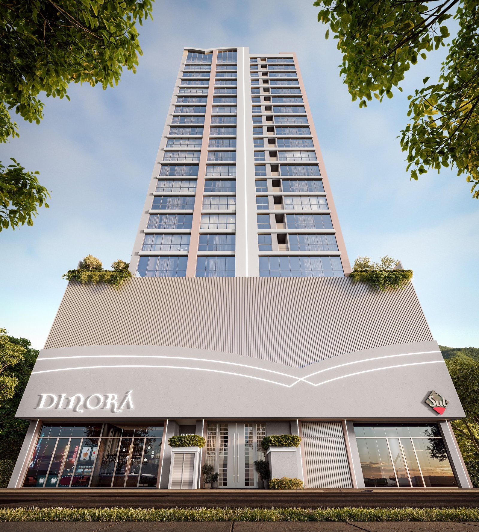 Dinorá — externa embasamento r0 gui, Sul Construtora, Balneário Perequê, Porto Belo SC
