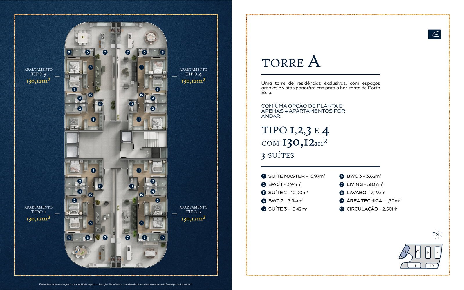 Dubai Mall Porto Belo — planta e tipologias 2, PH Praiholl Empreendimentos, Balneário Perequê, Porto Belo SC
