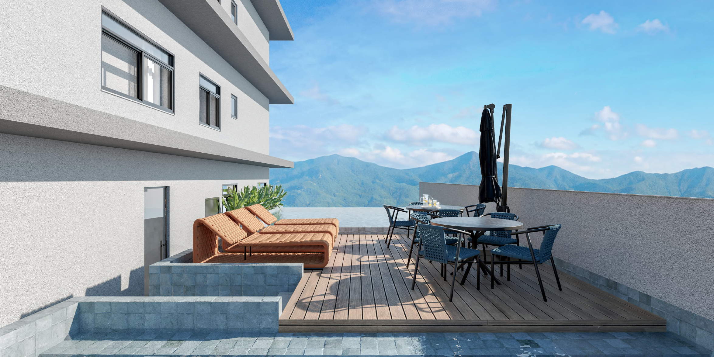 Elevare Home — Piscina com deck e vista para as montanhas, Pazcon Empreendimentos, Balneário Perequê, Porto Belo SC Elevare Home — Piscina com deck e vista para as montanhas, Pazcon Empreendimentos, Balneário Perequê, Porto Belo SC