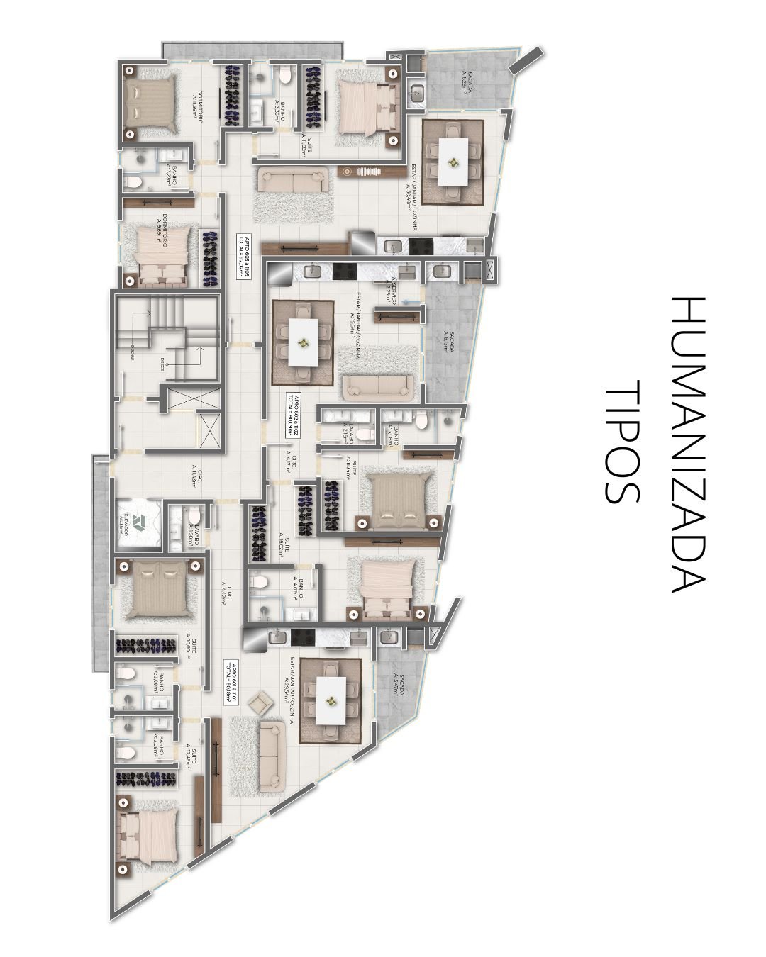 Encante Residencial — planta e tipologias 3, Reskatrin Empreendimentos, Balneário Perequê, Porto Belo SC Encante Residencial — planta e tipologias 3, Reskatrin Empreendimentos, Balneário Perequê, Porto Belo SC