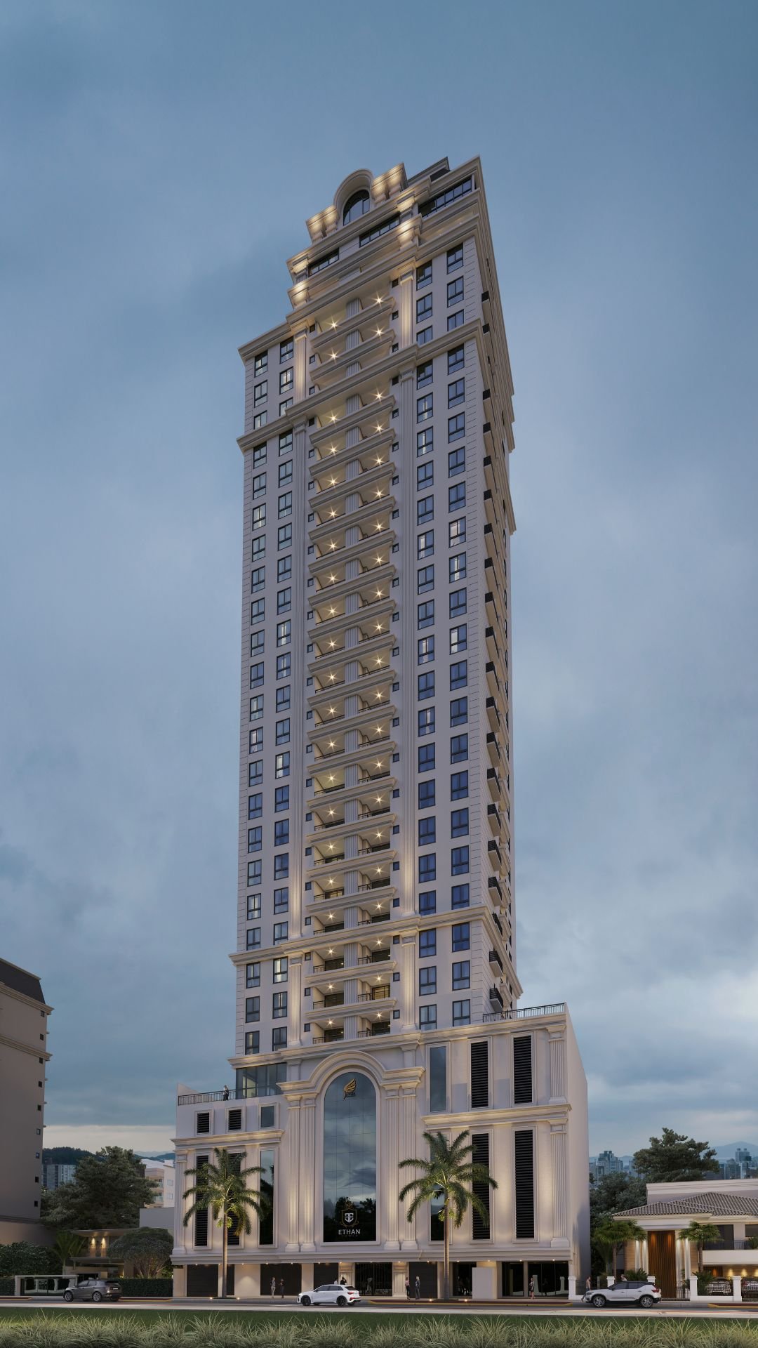 Ethan Tower — fachada, Asael Empreendimentos, Balneário Perequê, Porto Belo SC Ethan Tower — fachada, Asael Empreendimentos, Balneário Perequê, Porto Belo SC