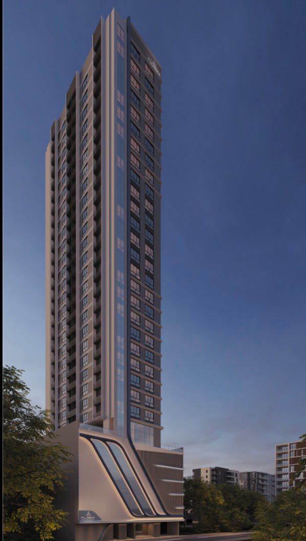 Falcon Sky Tower — Fachada torre noturna, Planer Empreendimentos, Balneário Perequê, Porto Belo SC