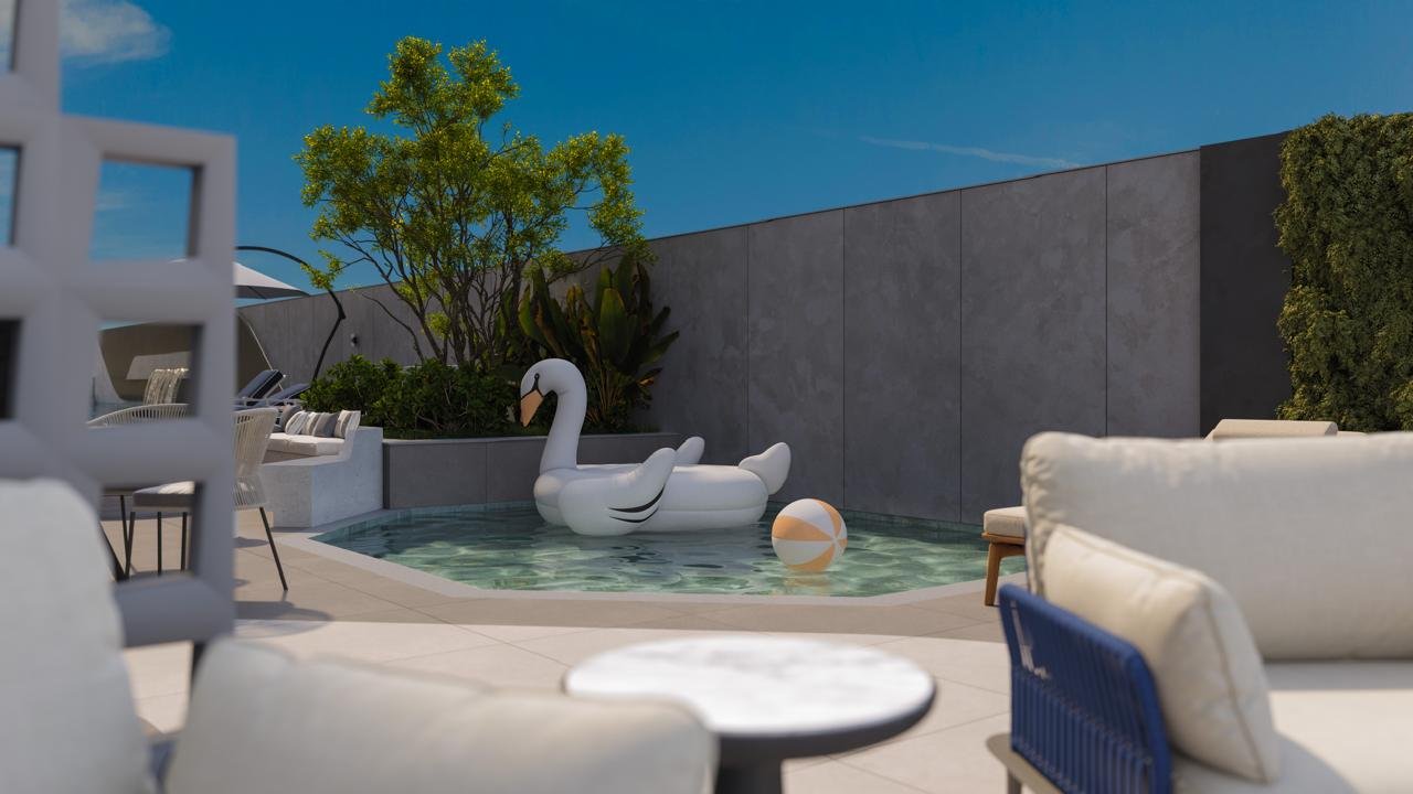 Falcon Sky Tower — Piscina infantil, Planer Empreendimentos, Balneário Perequê, Porto Belo SC