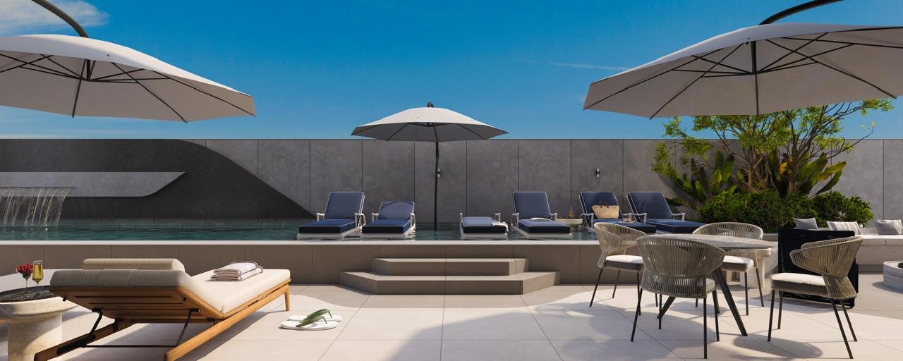 Falcon Sky Tower — Solarium piscina dia, Planer Empreendimentos, Balneário Perequê, Porto Belo SC