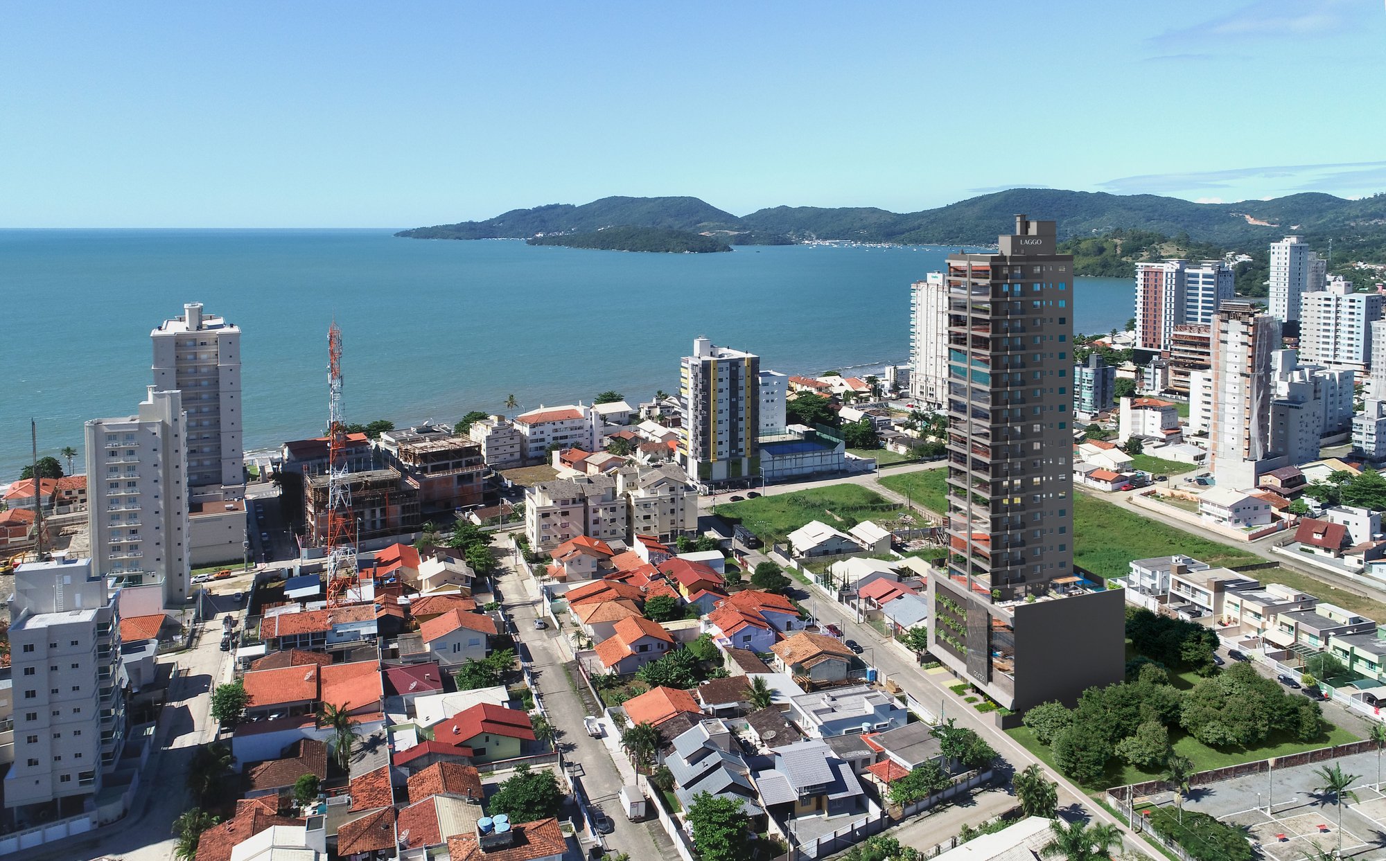 Garda — fachada e renders 1, Laggo Incorporadora, Balneário Perequê, Porto Belo SC Garda — fachada e renders 1, Laggo Incorporadora, Balneário Perequê, Porto Belo SC