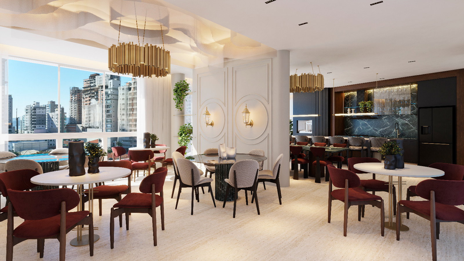 Gran Felicitá — sala de jantar em Porto Belo SC
