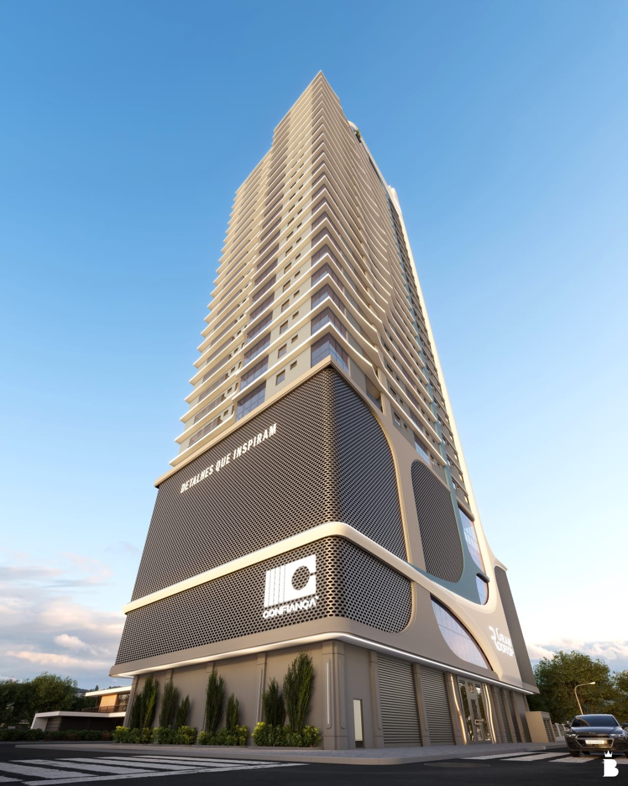 Grand Rooftop — fachada, Confiança Construtora, Balneário Perequê, Porto Belo SC