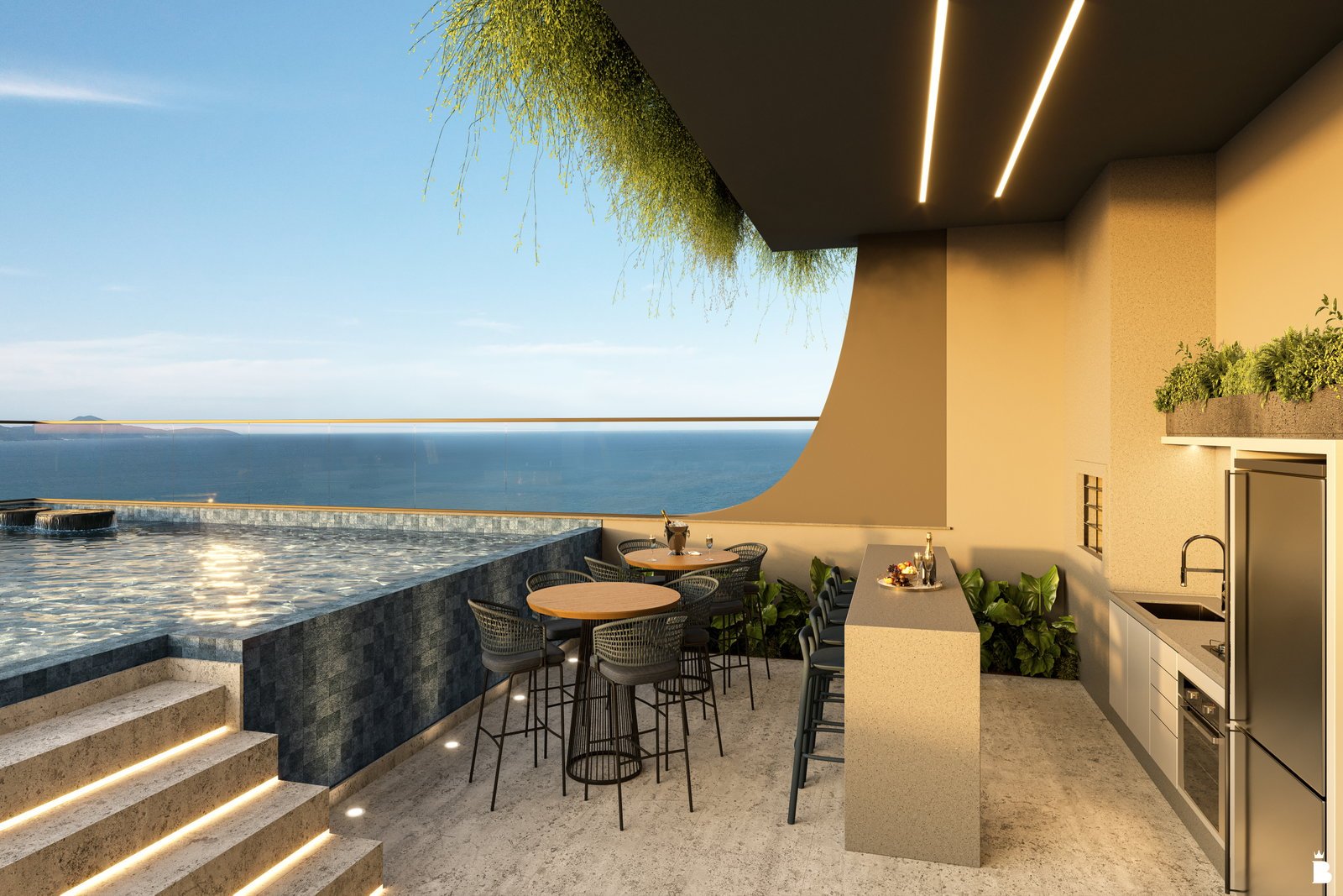Grand Rooftop — residence bar molhado rf, Confiança Construtora e Incorporadora, Balneário Perequê, Porto Belo SC