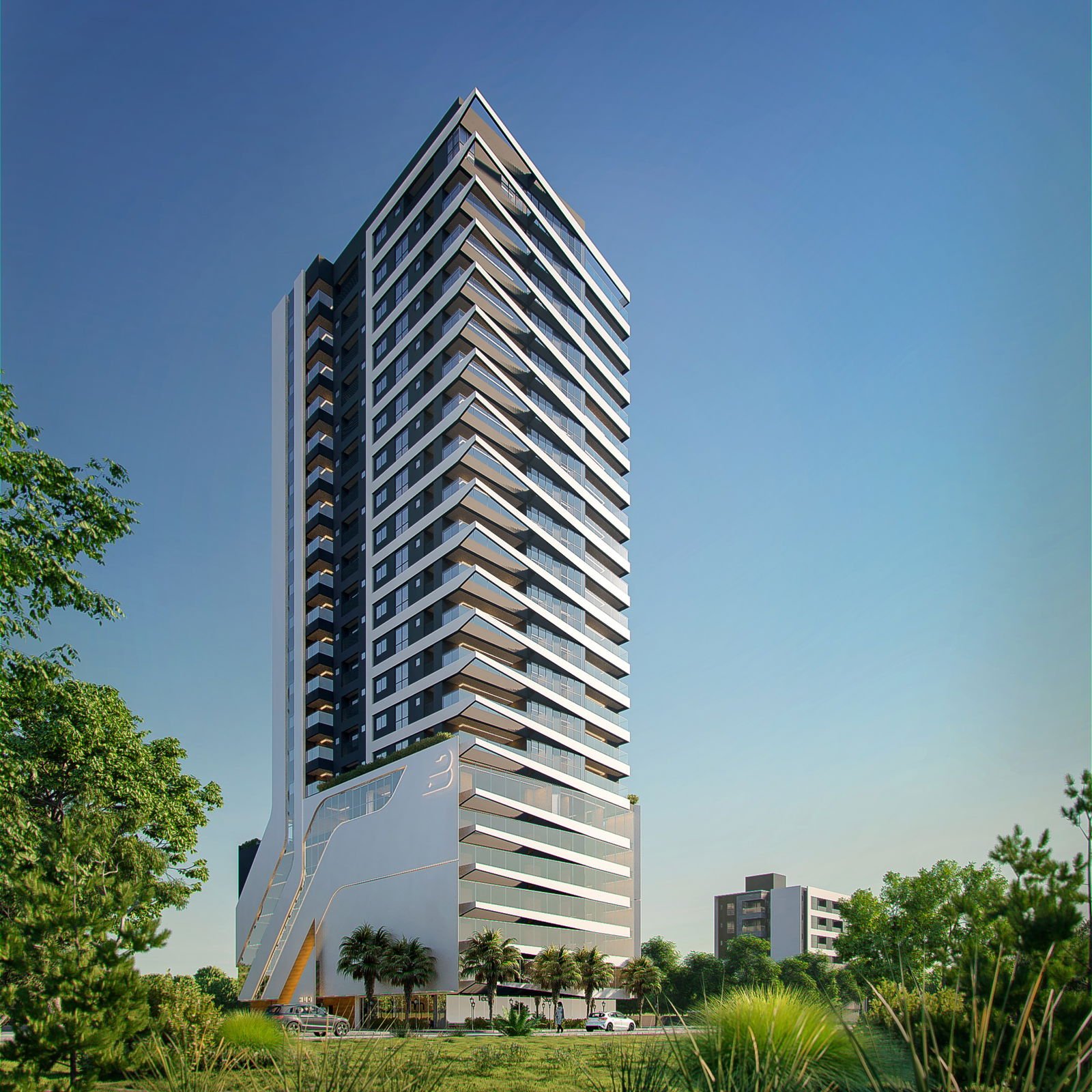 Hudson Park — fachada, Brasa Empreendimentos, Balneário Perequê, Porto Belo SC