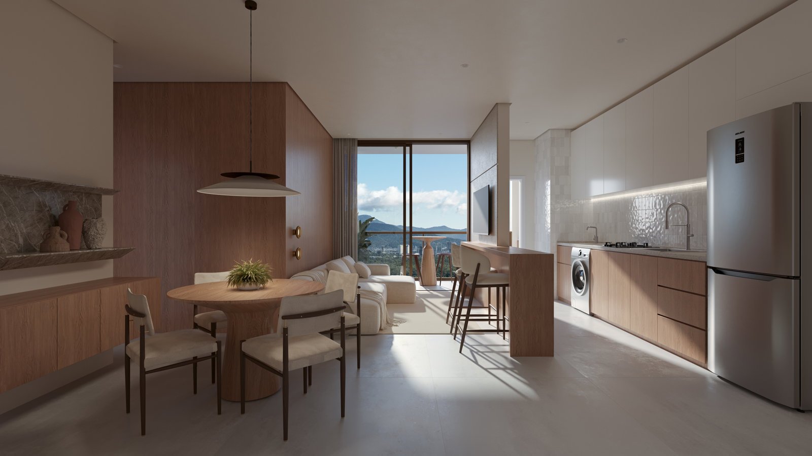 Hyde — msa hyd living do apartamento tipo ef 2, M Santos Empreendimentos, Jardim Dourado, Porto Belo SC Hyde — msa hyd living do apartamento tipo ef 2, M Santos Empreendimentos, Jardim Dourado, Porto Belo SC