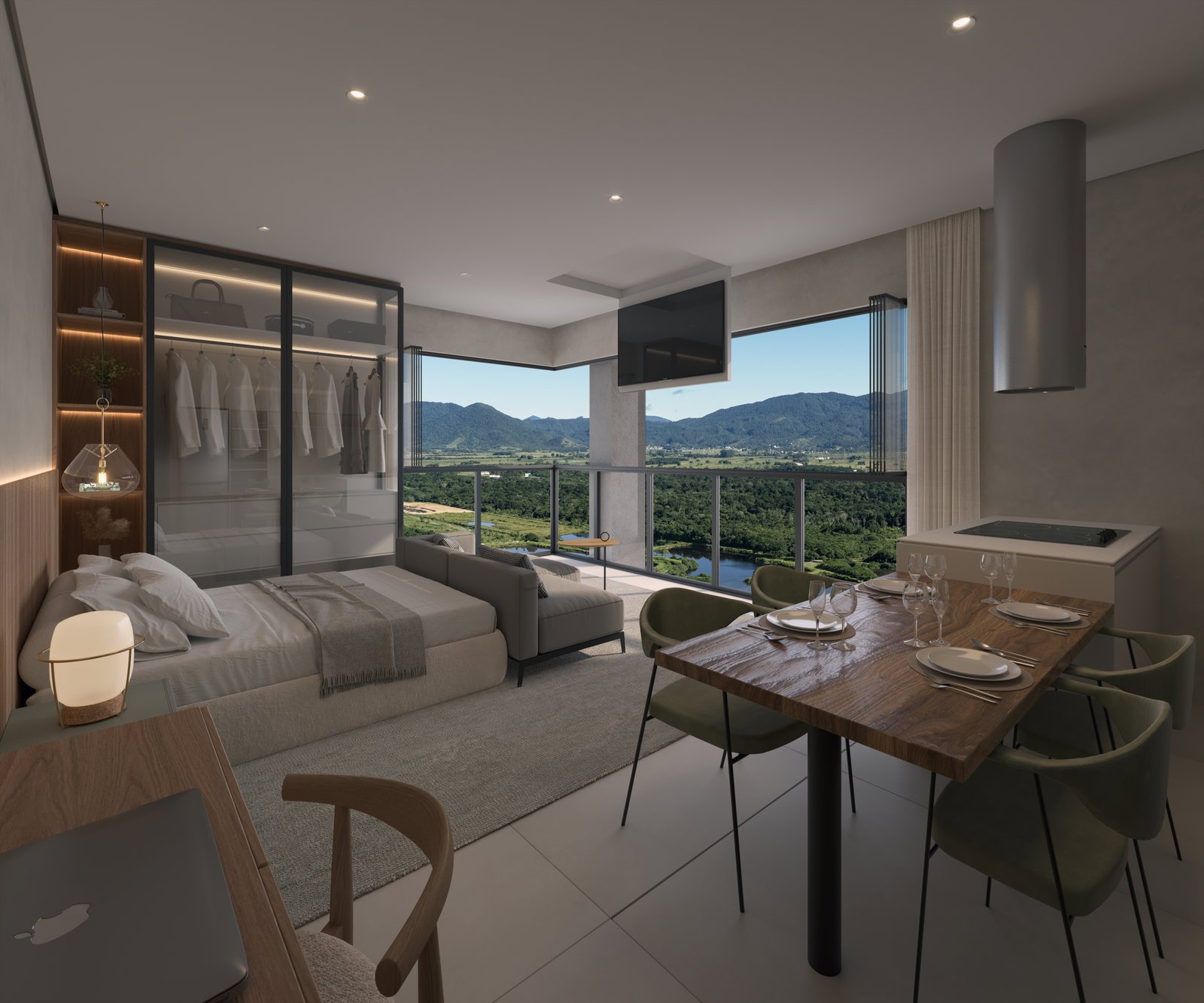 Hyde — msa hyd living do apartamento tipo studio ef, M Santos Empreendimentos, Jardim Dourado, Porto Belo SC Hyde — msa hyd living do apartamento tipo studio ef, M Santos Empreendimentos, Jardim Dourado, Porto Belo SC