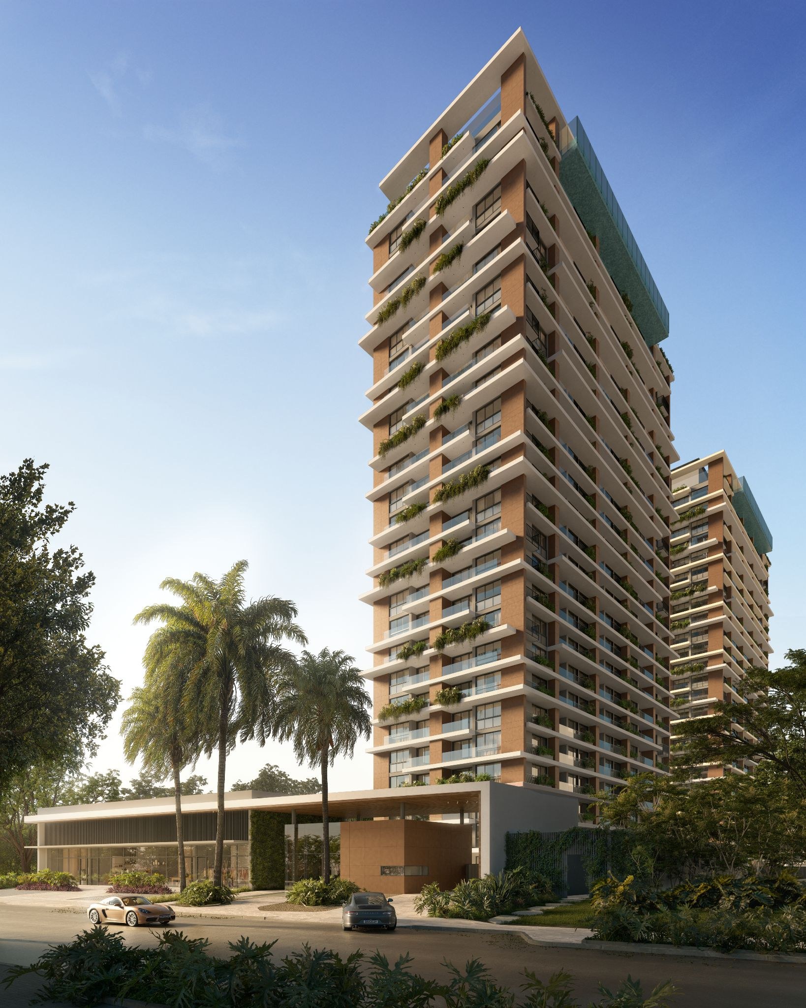 Isla Residencial Clube — fachada da torre de dia