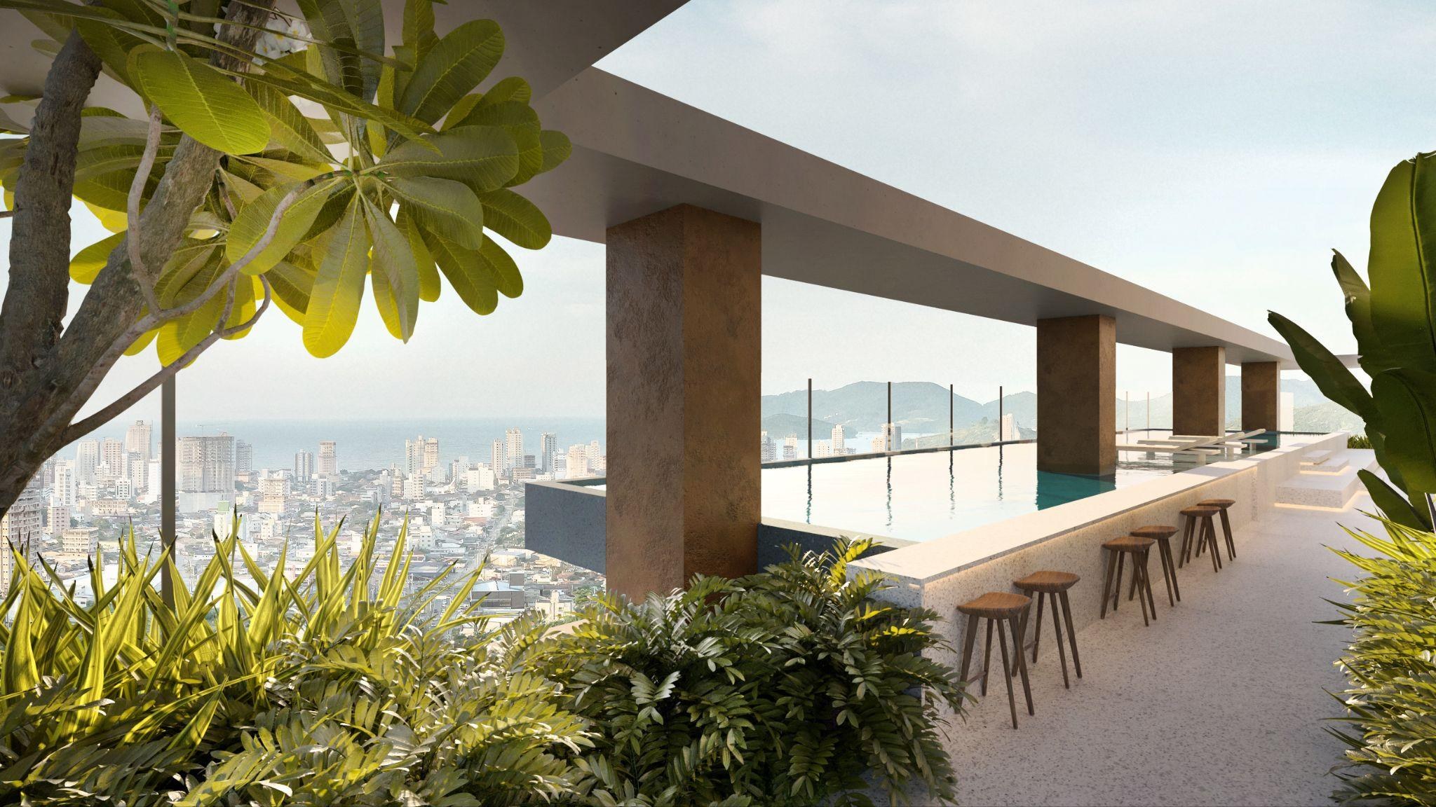 Isla Residencial Clube — rooftop com vista da cidade