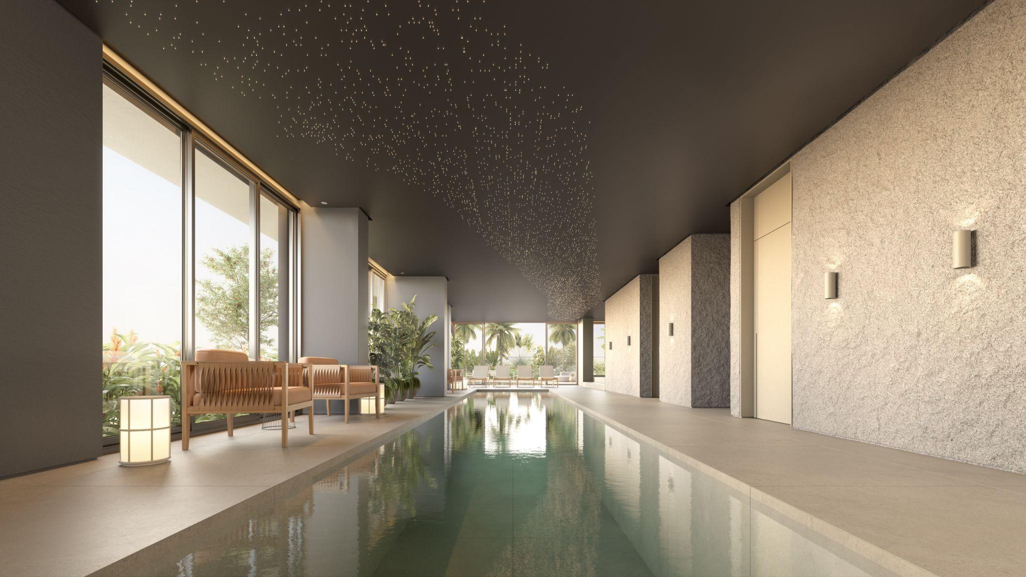 Isla Residencial Clube — spa com piscina interna da Torre Enseada
