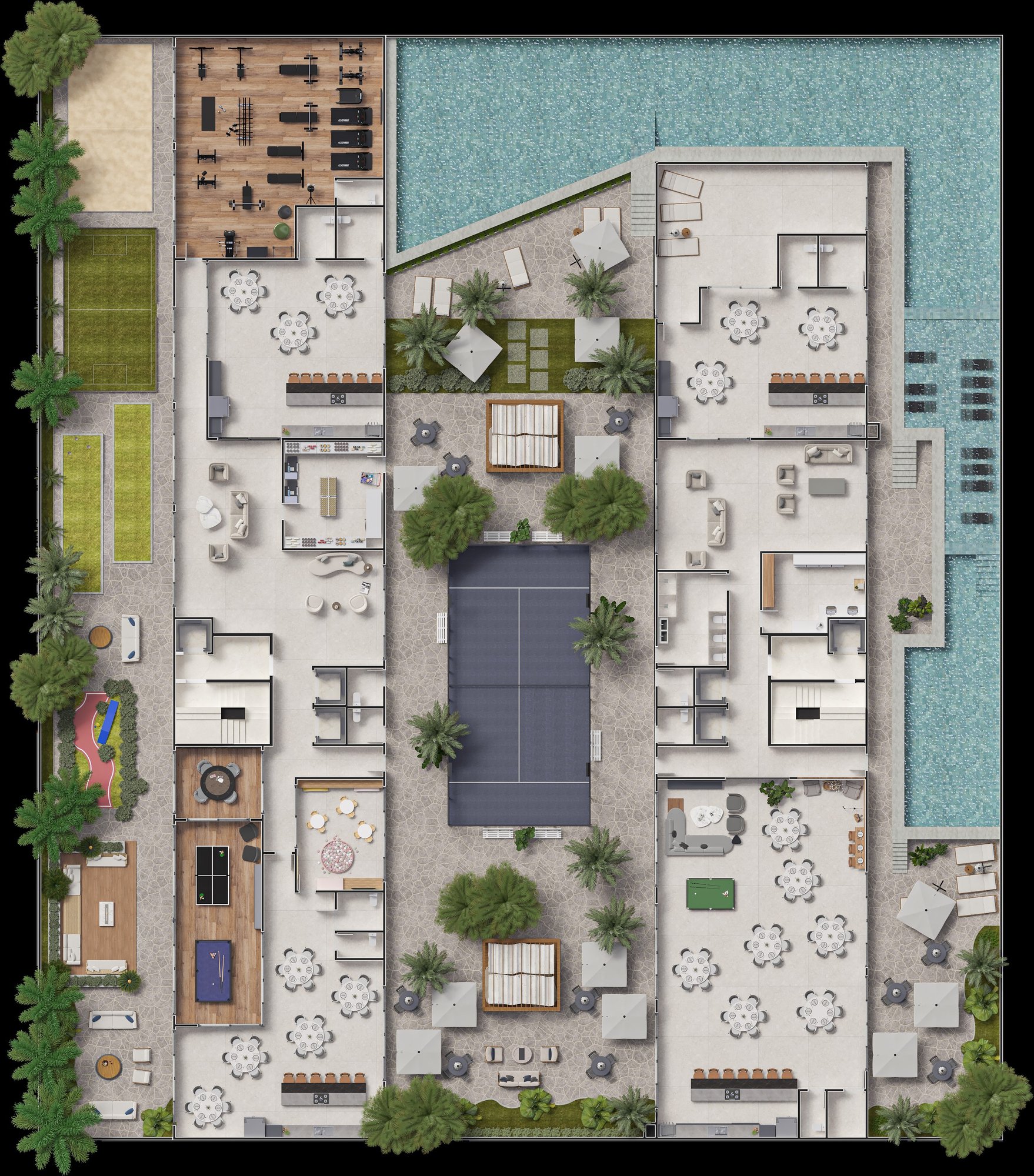 Istanbul Park Home — planta humanizada lazer, JKX  Empreendimentos e construções, Vila Nova, Porto Belo SC