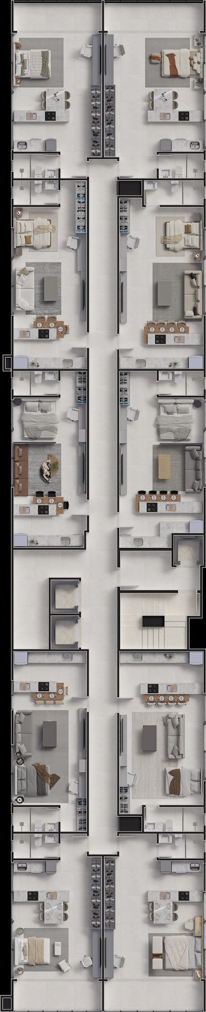 Istanbul Park Home — planta humanizada ok tipos torre, JKX  Empreendimentos e construções, Vila Nova, Porto Belo SC