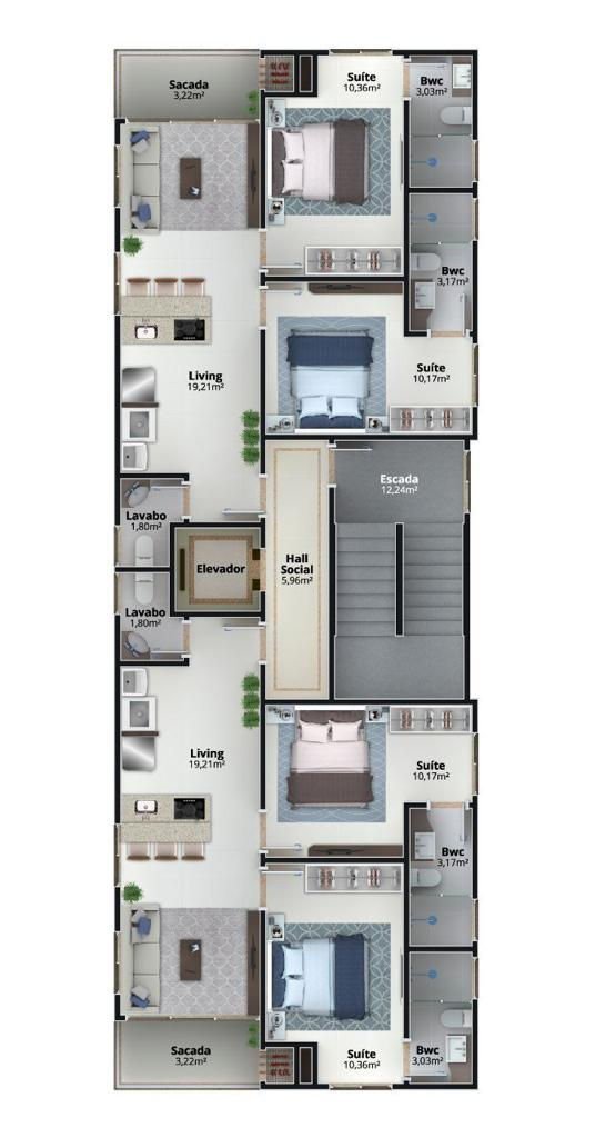 Jardim Eldourado — planta e tipologias 1, Connect Empreendimentos, Balneário Perequê, Porto Belo SC Jardim Eldourado — planta e tipologias 1, Connect Empreendimentos, Balneário Perequê, Porto Belo SC