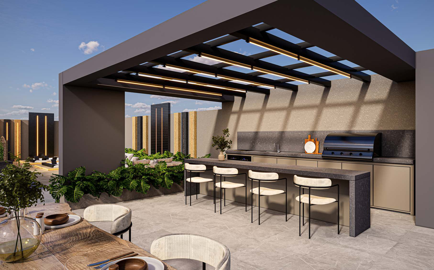Kansas City Residence — Espaço gourmet externo, Fascon, Balneário Perequê, Porto Belo SC