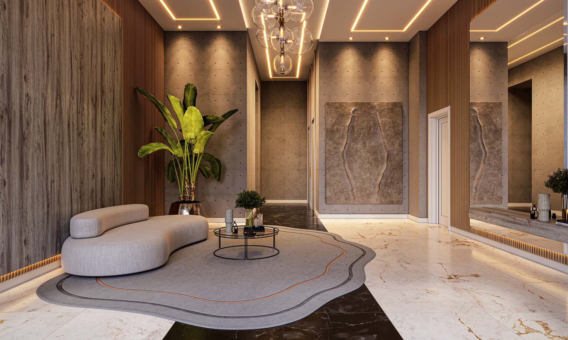 Kansas City Residence — Hall de entrada principal, Fascon, Balneário Perequê, Porto Belo SC
