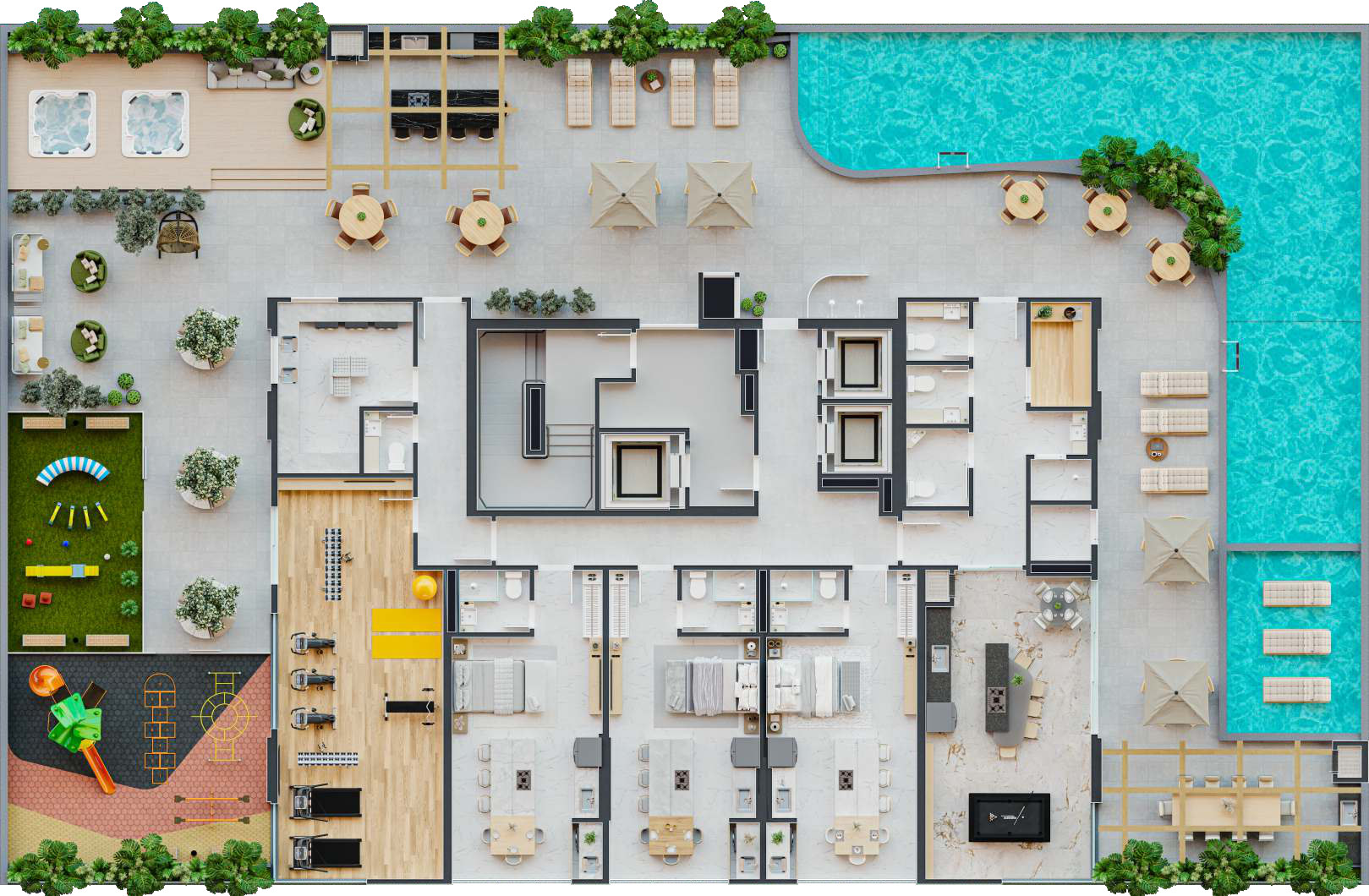 Kansas City Residence — Planta do 7º andar, Fascon, Balneário Perequê, Porto Belo SC