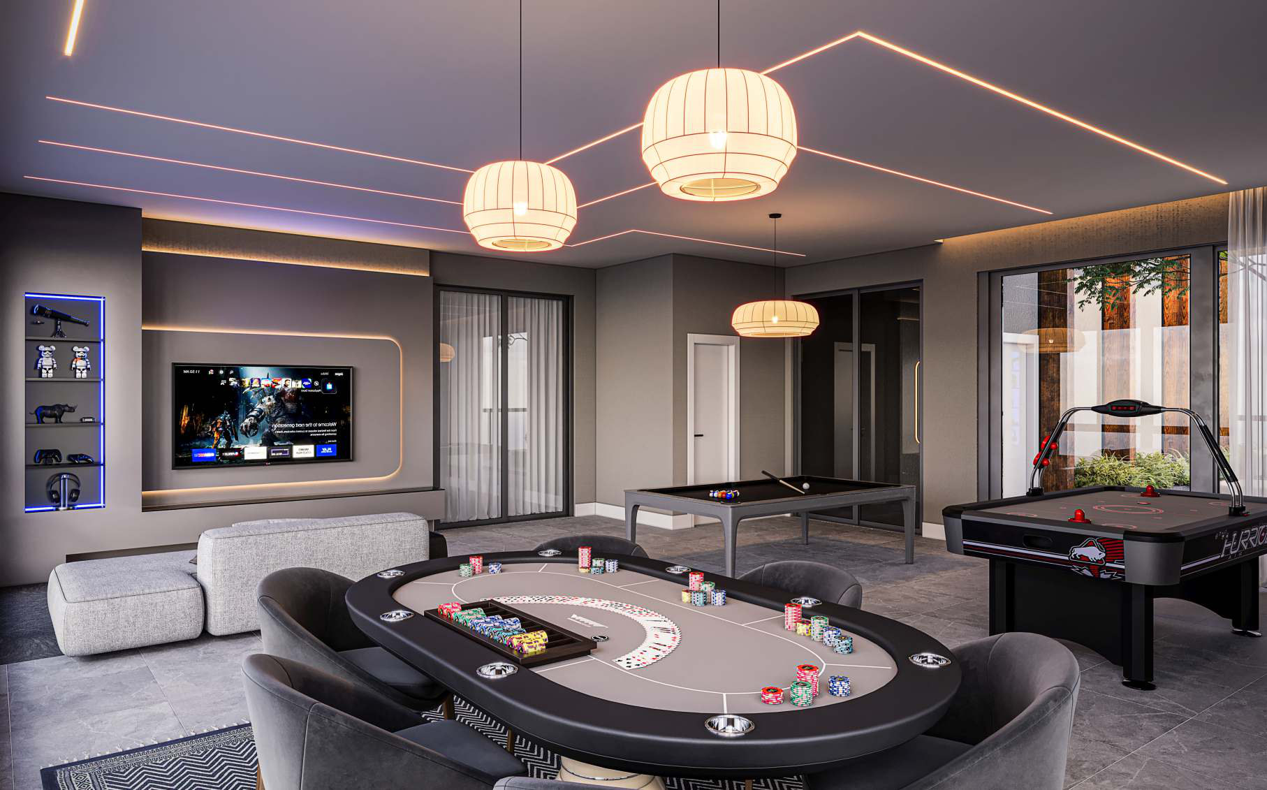 Kansas City Residence — Sala de jogos, Fascon, Balneário Perequê, Porto Belo SC